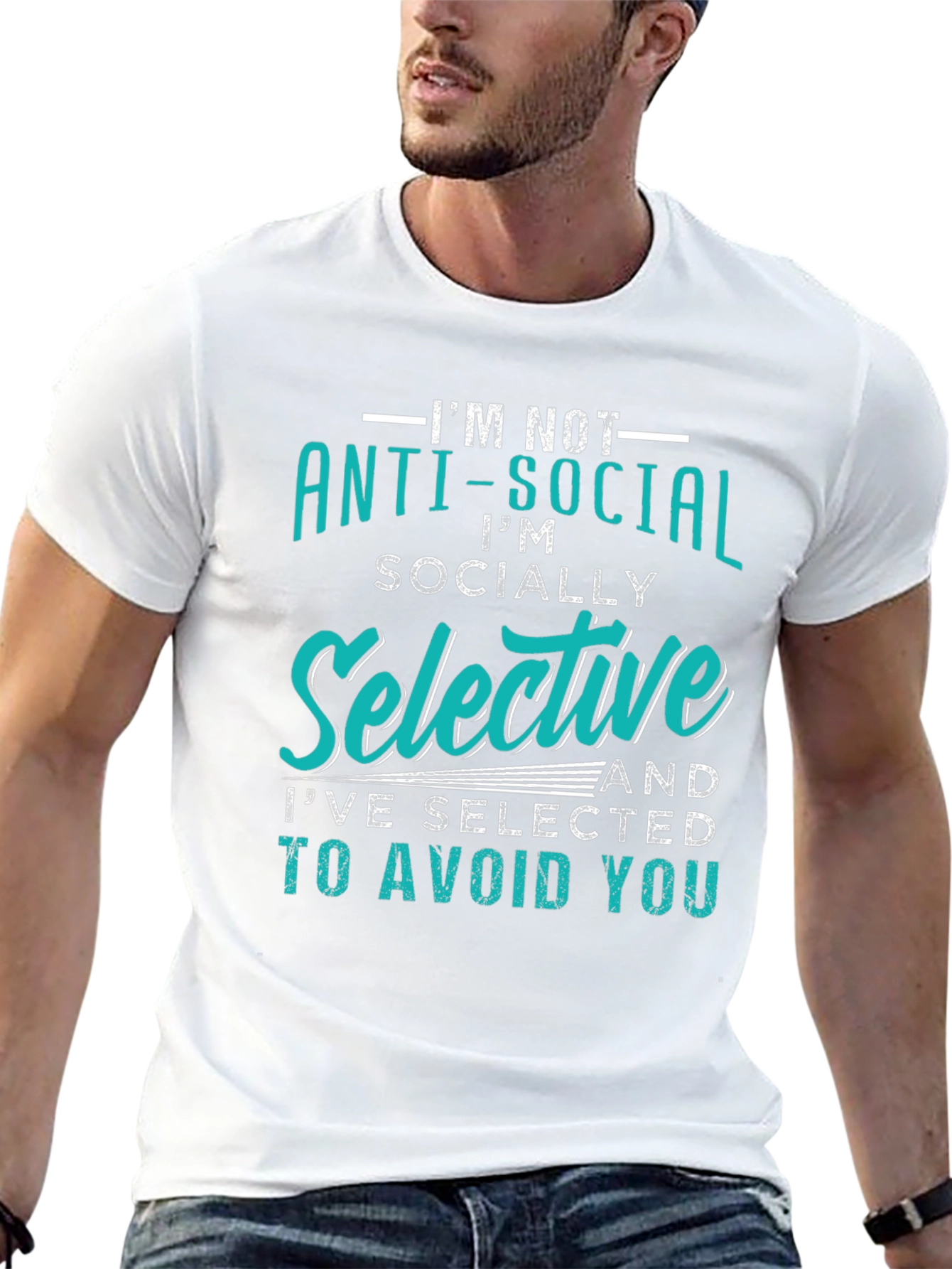 Anti-Social Graphic Tee - Socially Selective T-Shirt