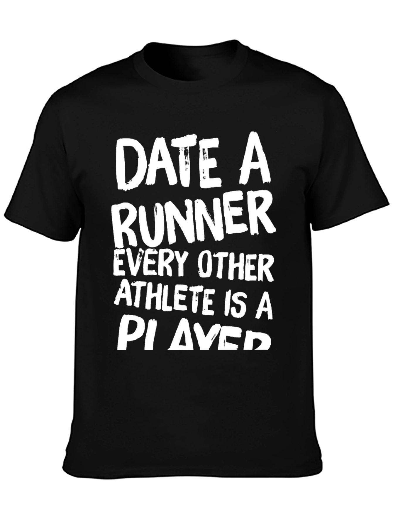 Date a Runner Black Graphic T-Shirt