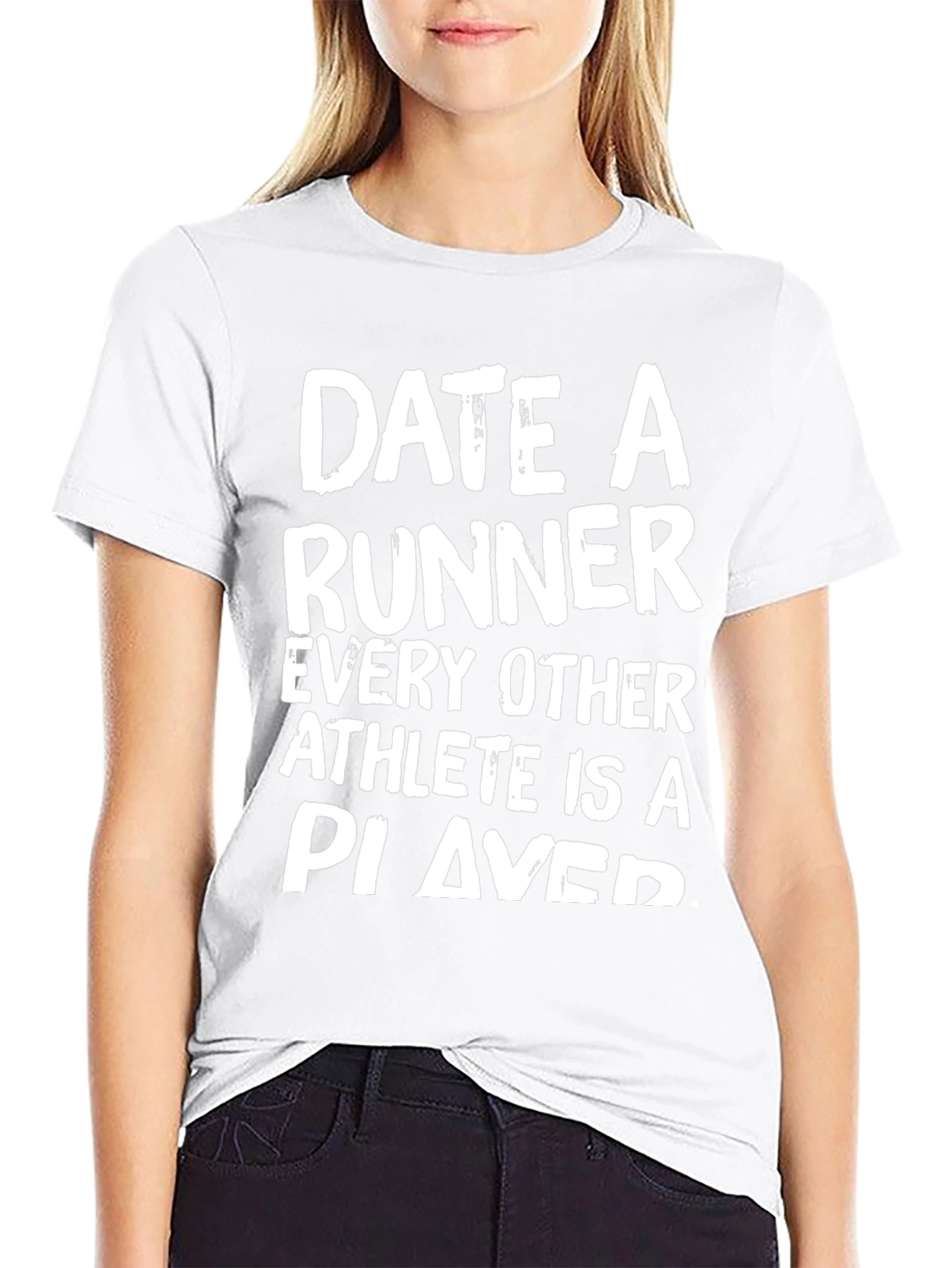 Date a Runner Black Graphic T-Shirt