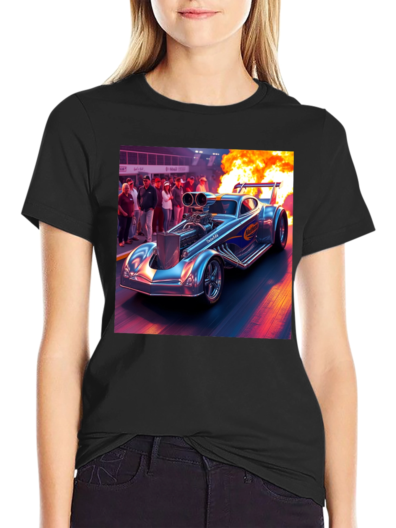 Nitro Funny Car Graphic Tee - Burn Rubber!