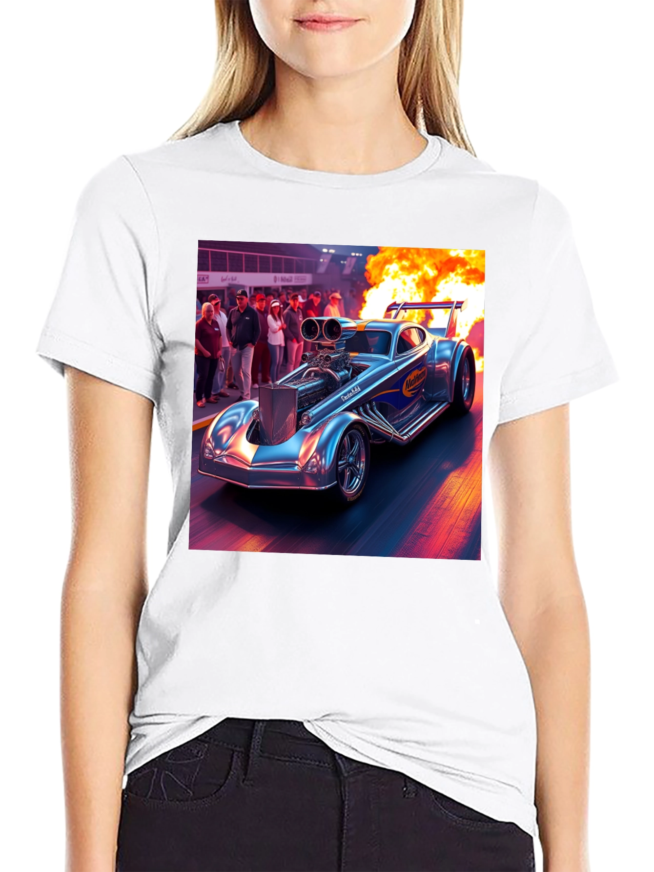Nitro Funny Car Graphic Tee - Burn Rubber!