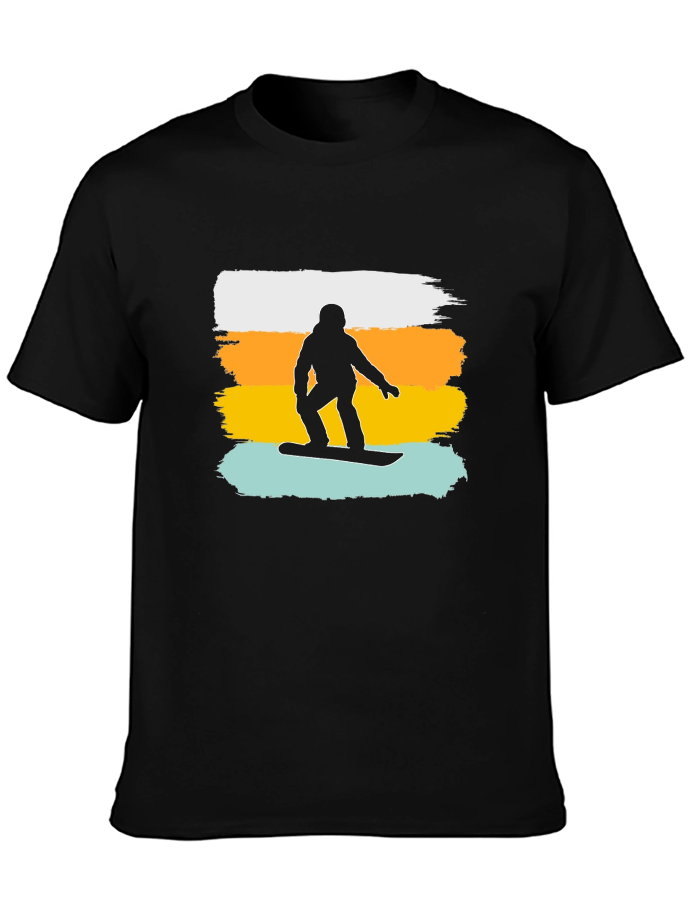 Snowboarder Graphic Tee - Black Casual Shirt