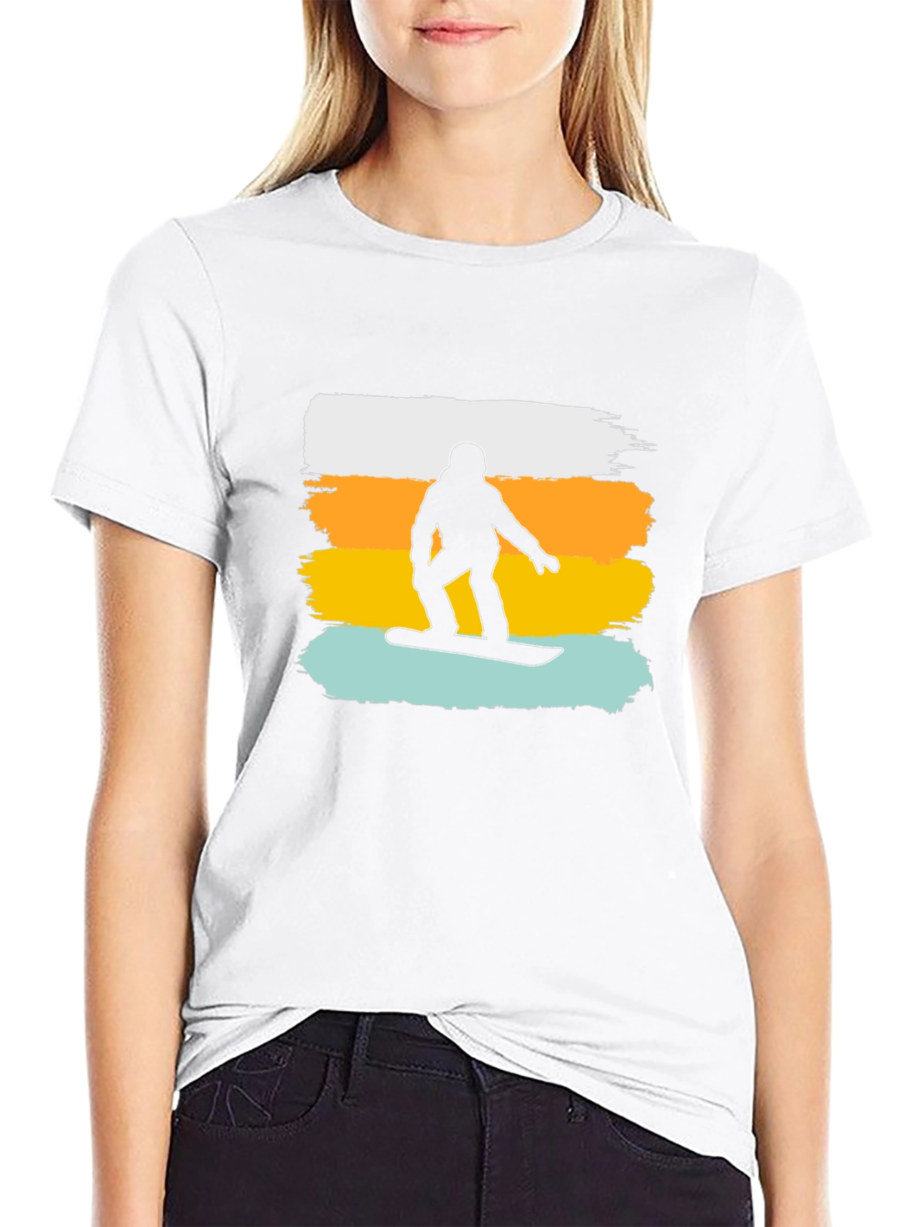 Snowboarder Graphic Tee - Black Casual Shirt