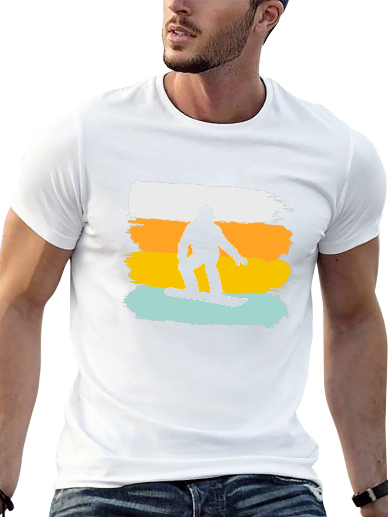 Snowboarder Graphic Tee - Black Casual Shirt