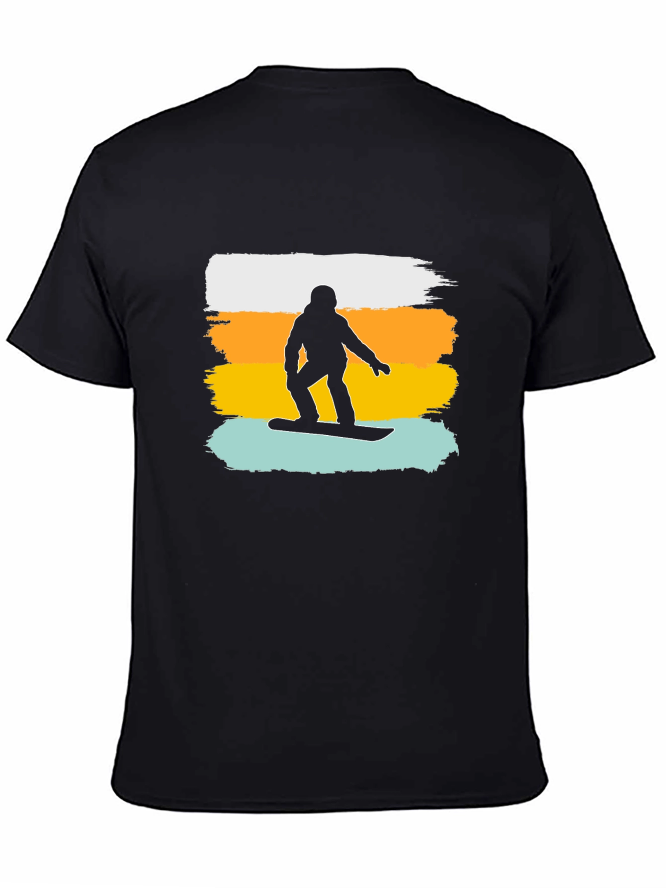 Snowboarder Graphic Tee - Black Casual Shirt