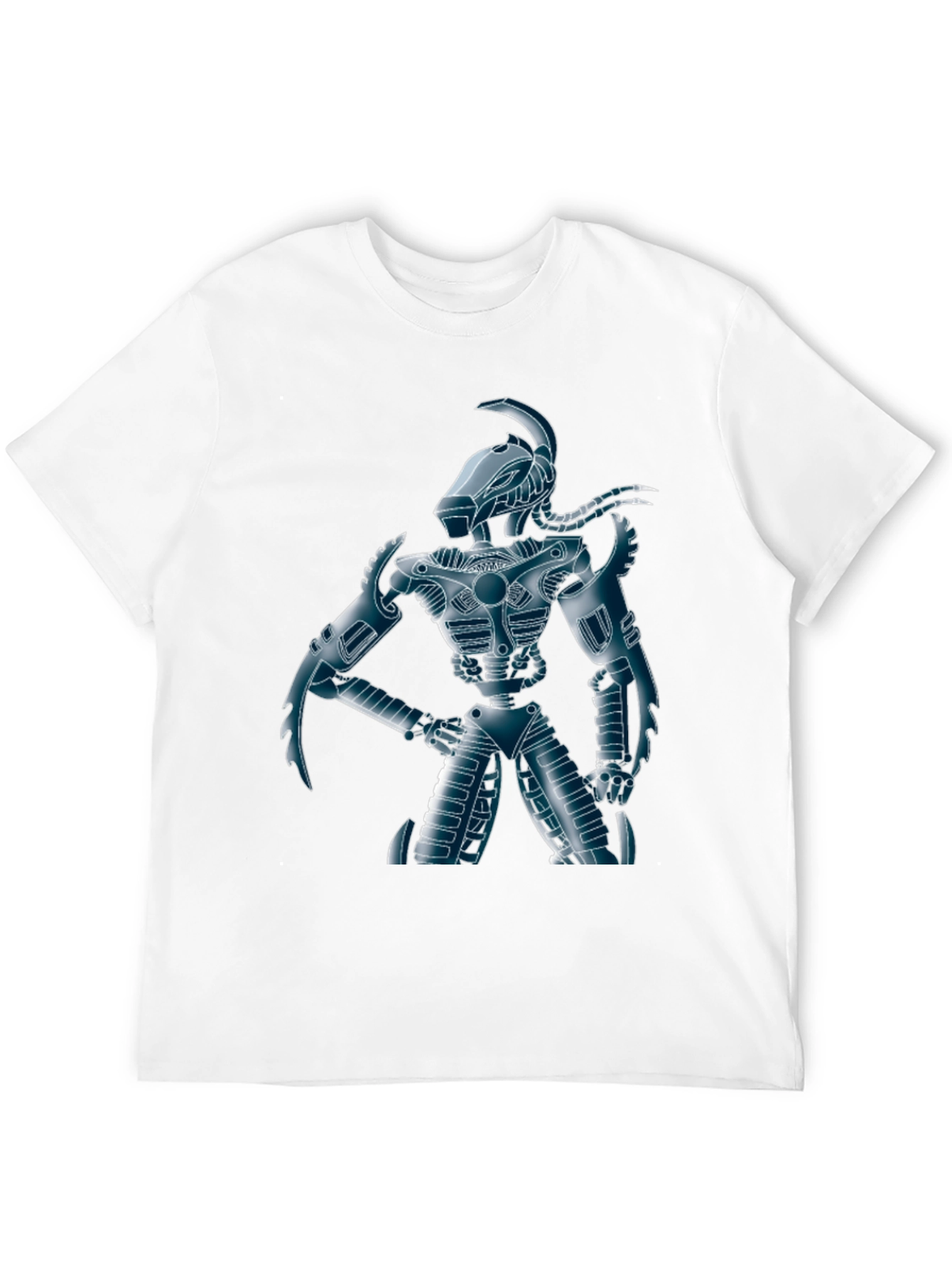 Robot Warrior Graphic Tee - Sci-Fi Style