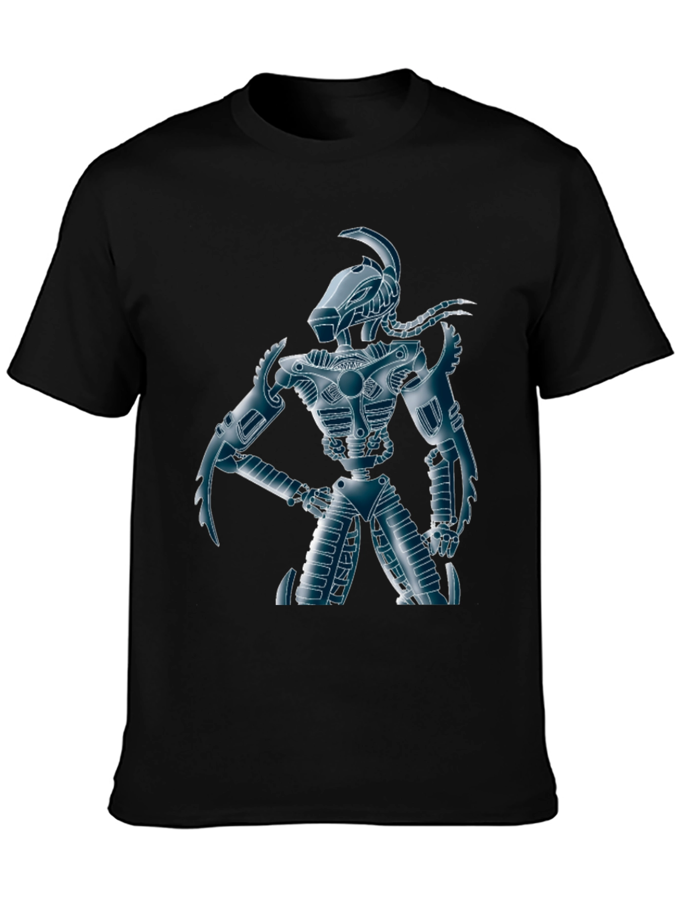 Robot Warrior Graphic Tee - Sci-Fi Style