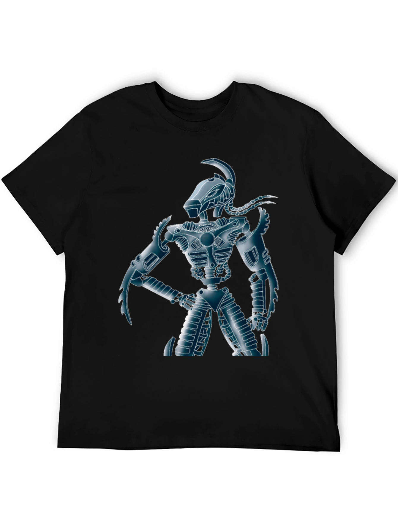 Robot Warrior Graphic Tee - Sci-Fi Style