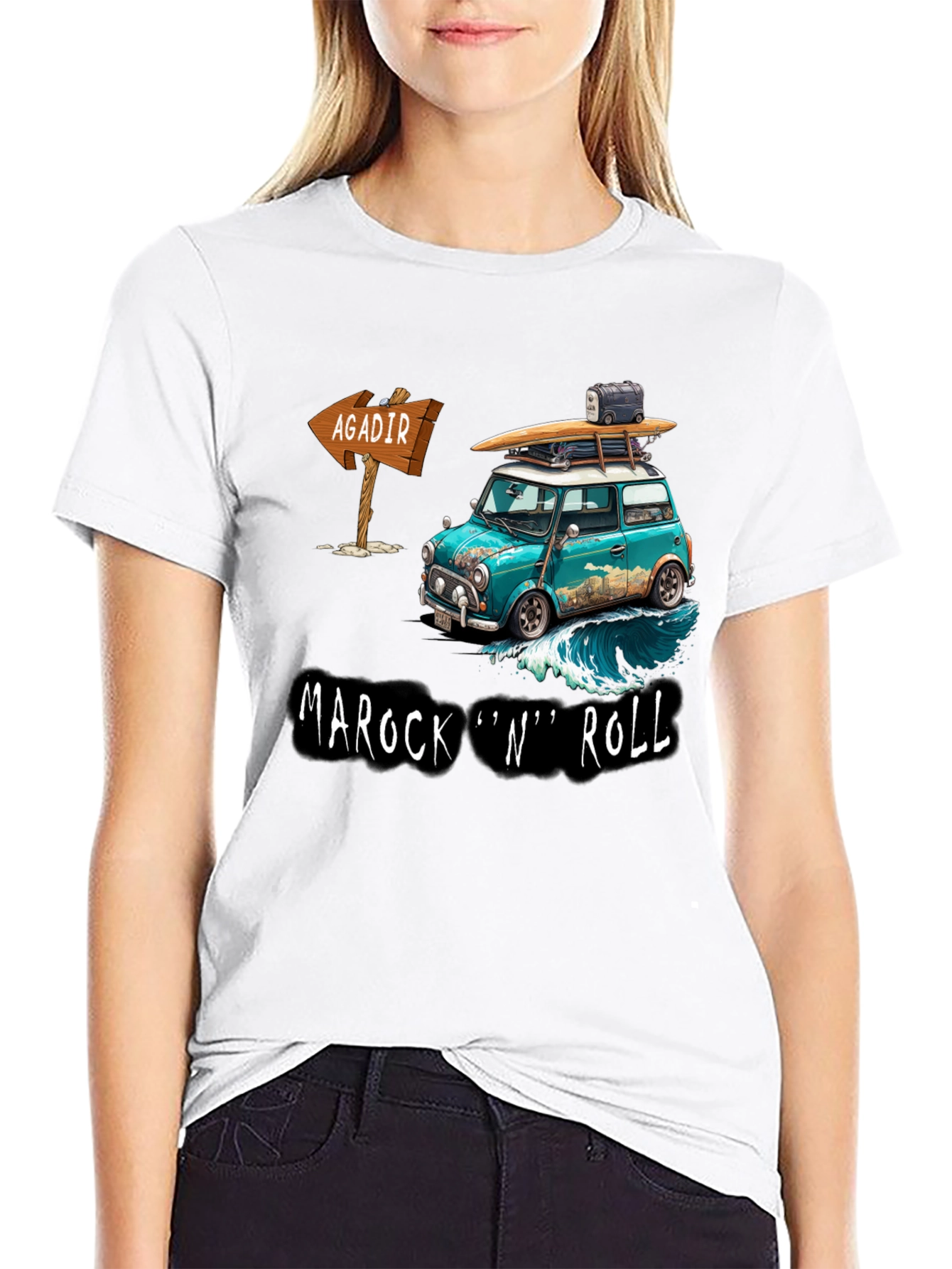 Marock N Roll Surfing Adventure Tee