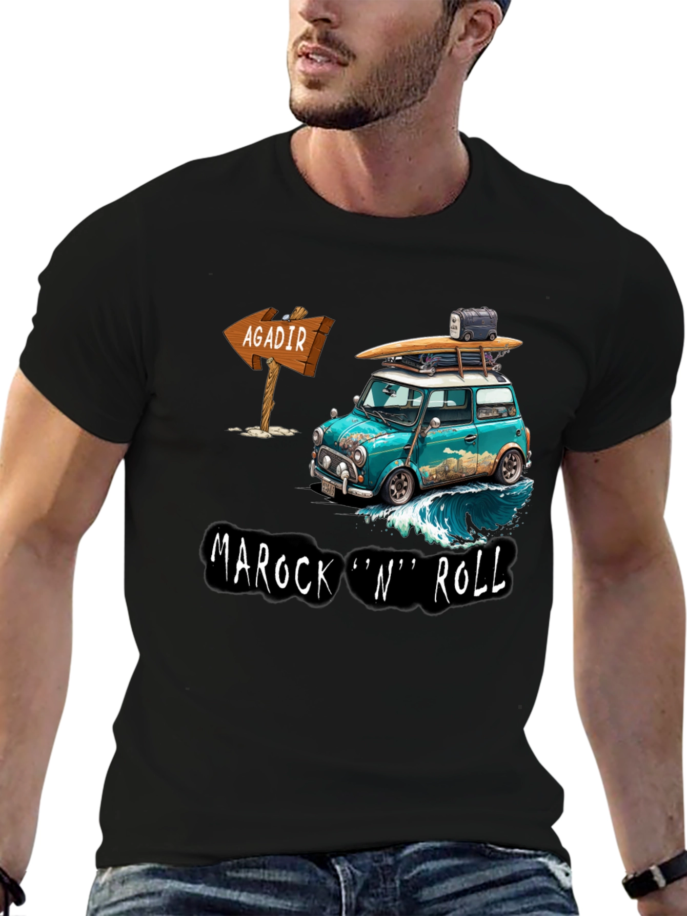 Marock N Roll Surfing Adventure Tee