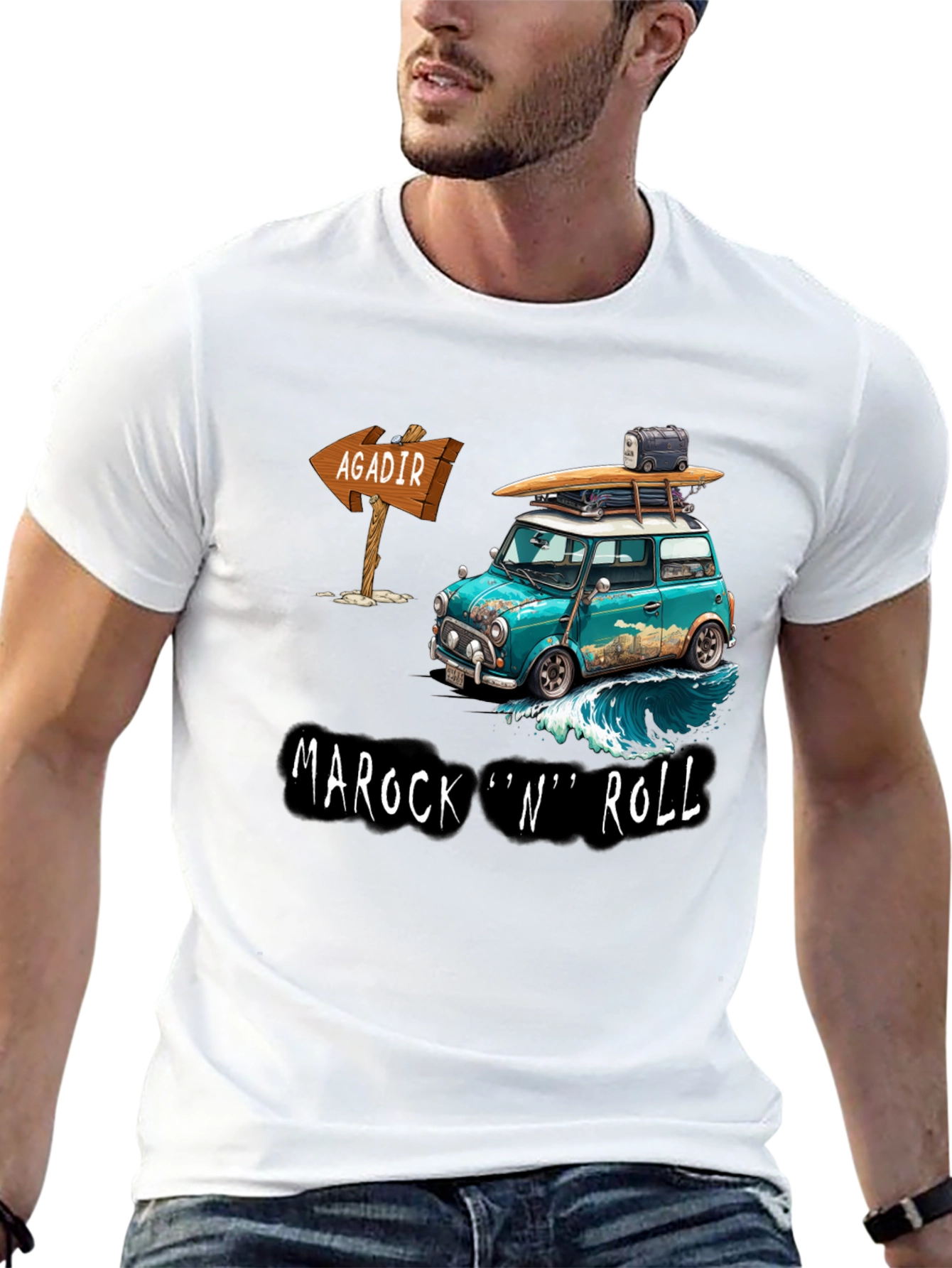 Marock N Roll Surfing Adventure Tee