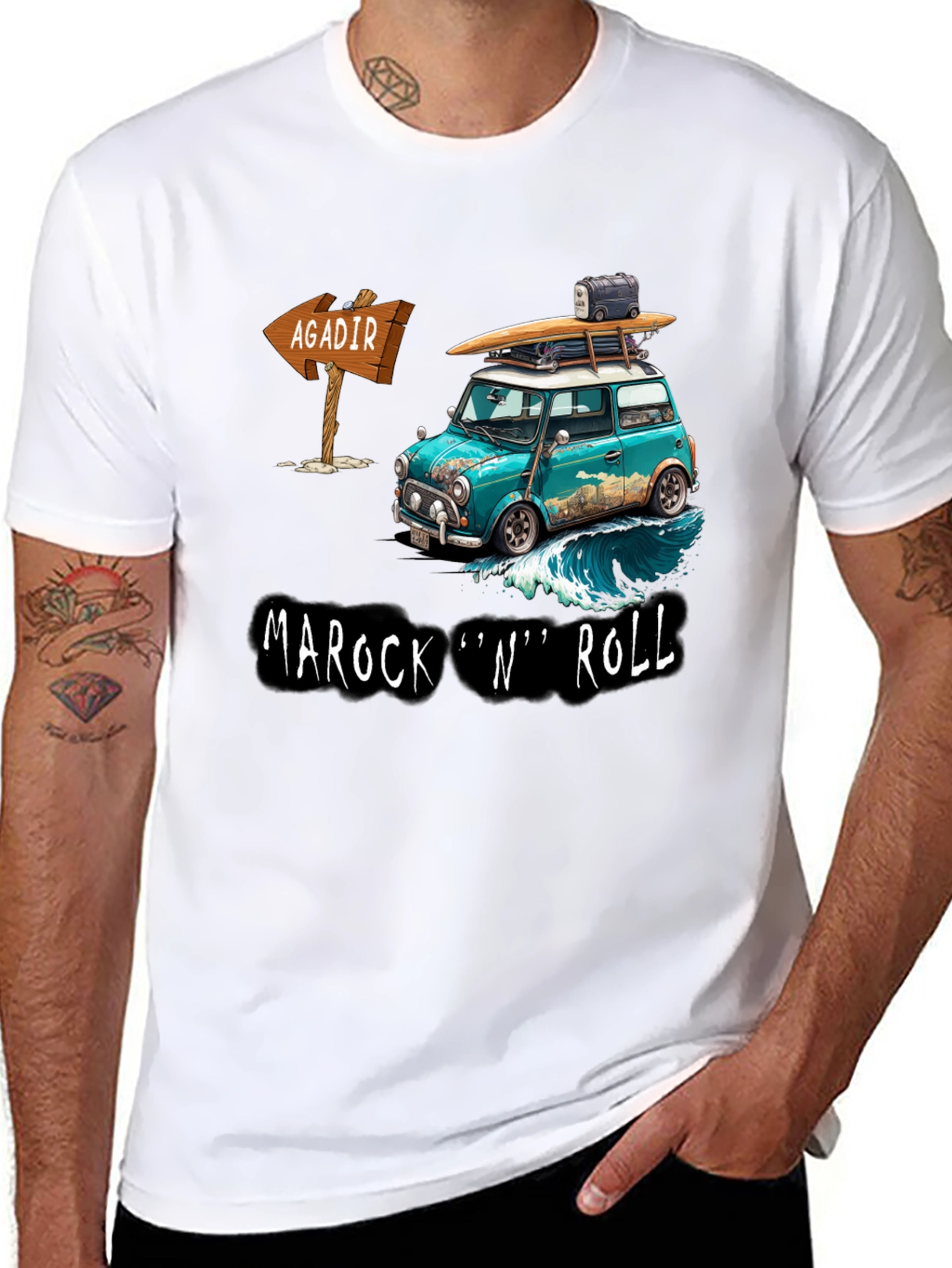 Marock N Roll Surfing Adventure Tee