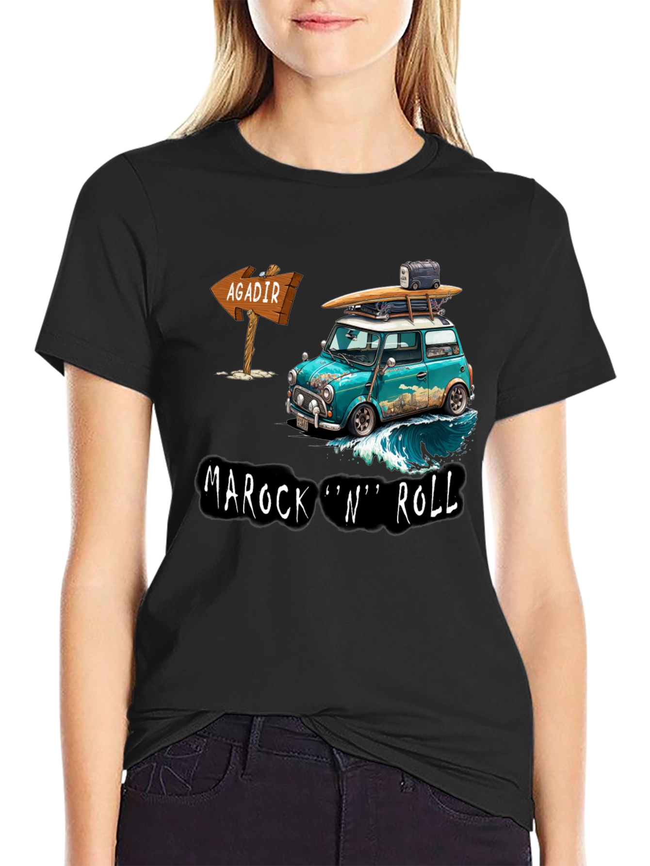 Marock N Roll Surfing Adventure Tee