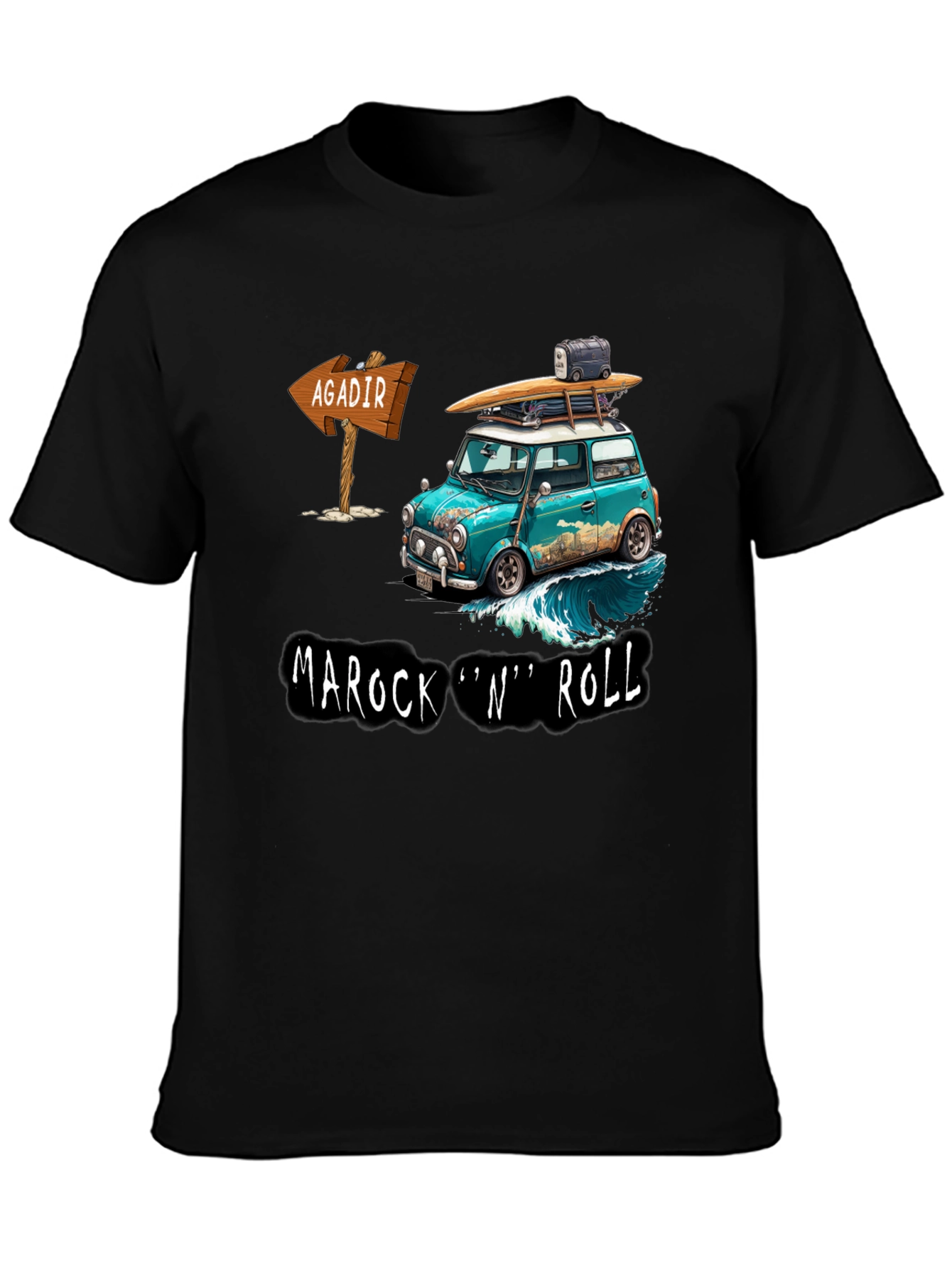 Marock N Roll Surfing Adventure Tee