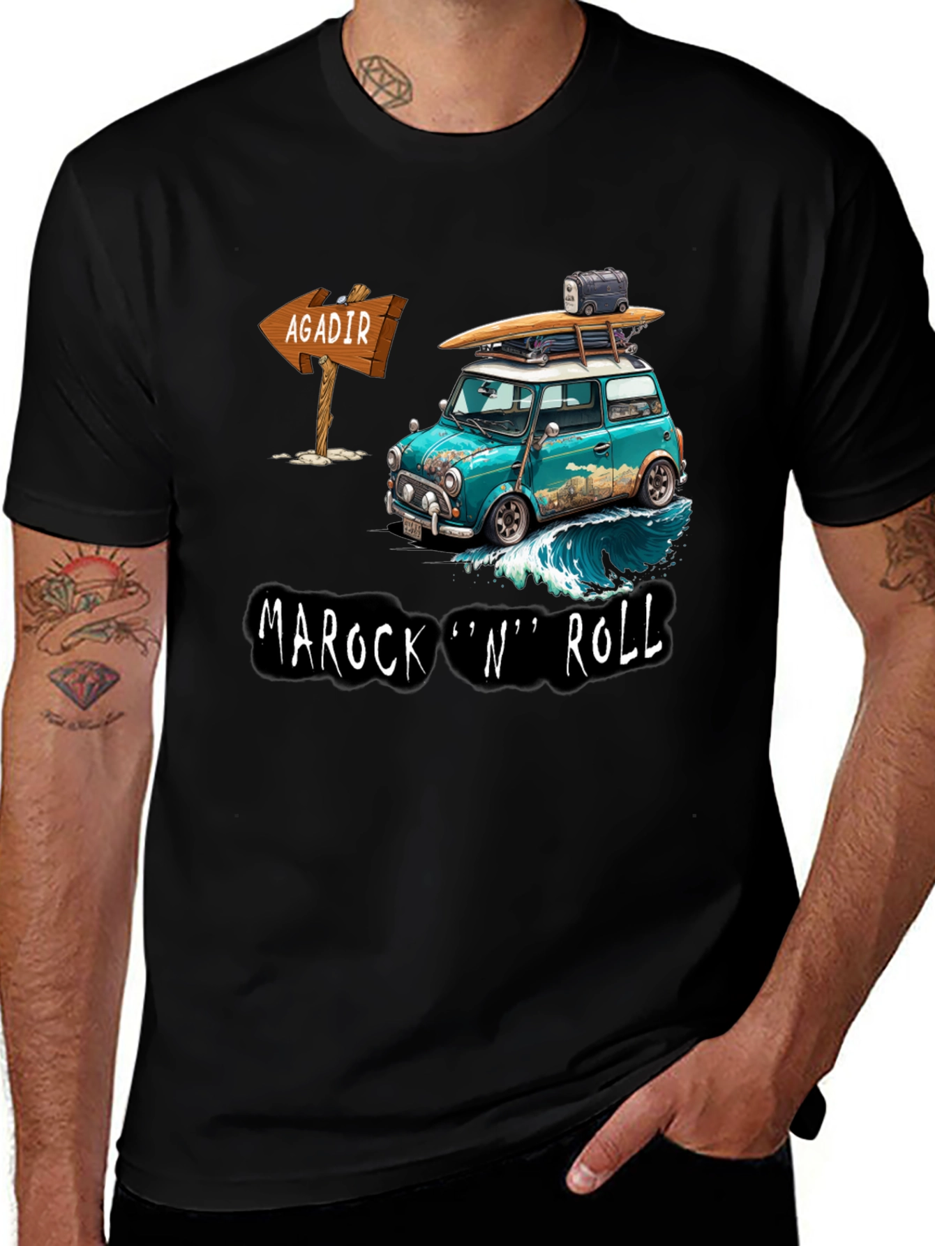 Marock N Roll Surfing Adventure Tee