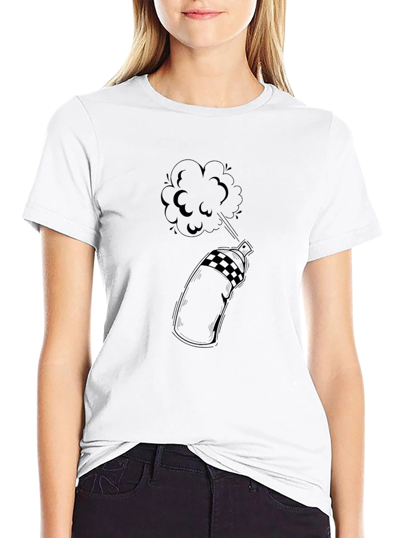 Cool Graphic Tee - Spray Paint Design