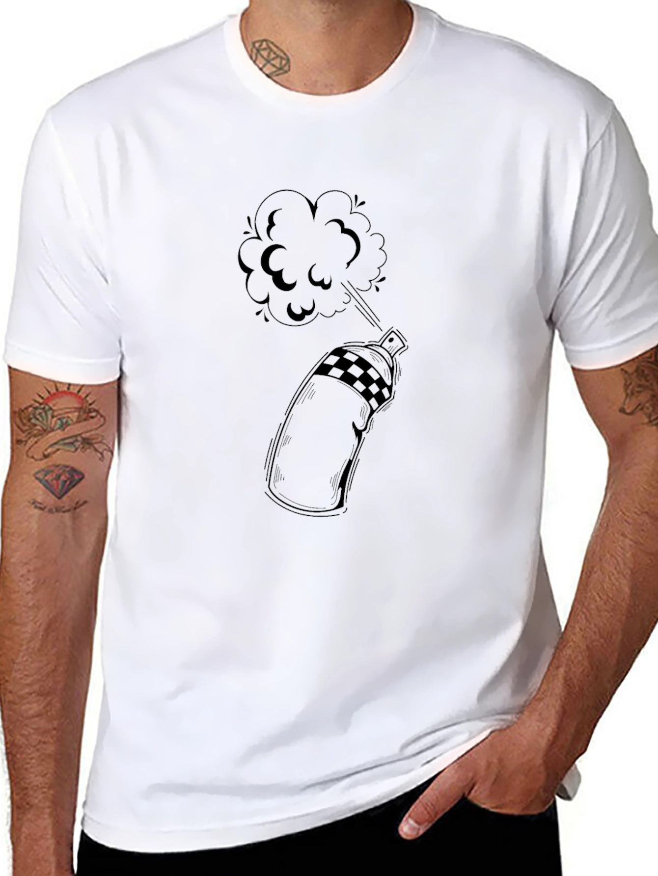Cool Graphic Tee - Spray Paint Design