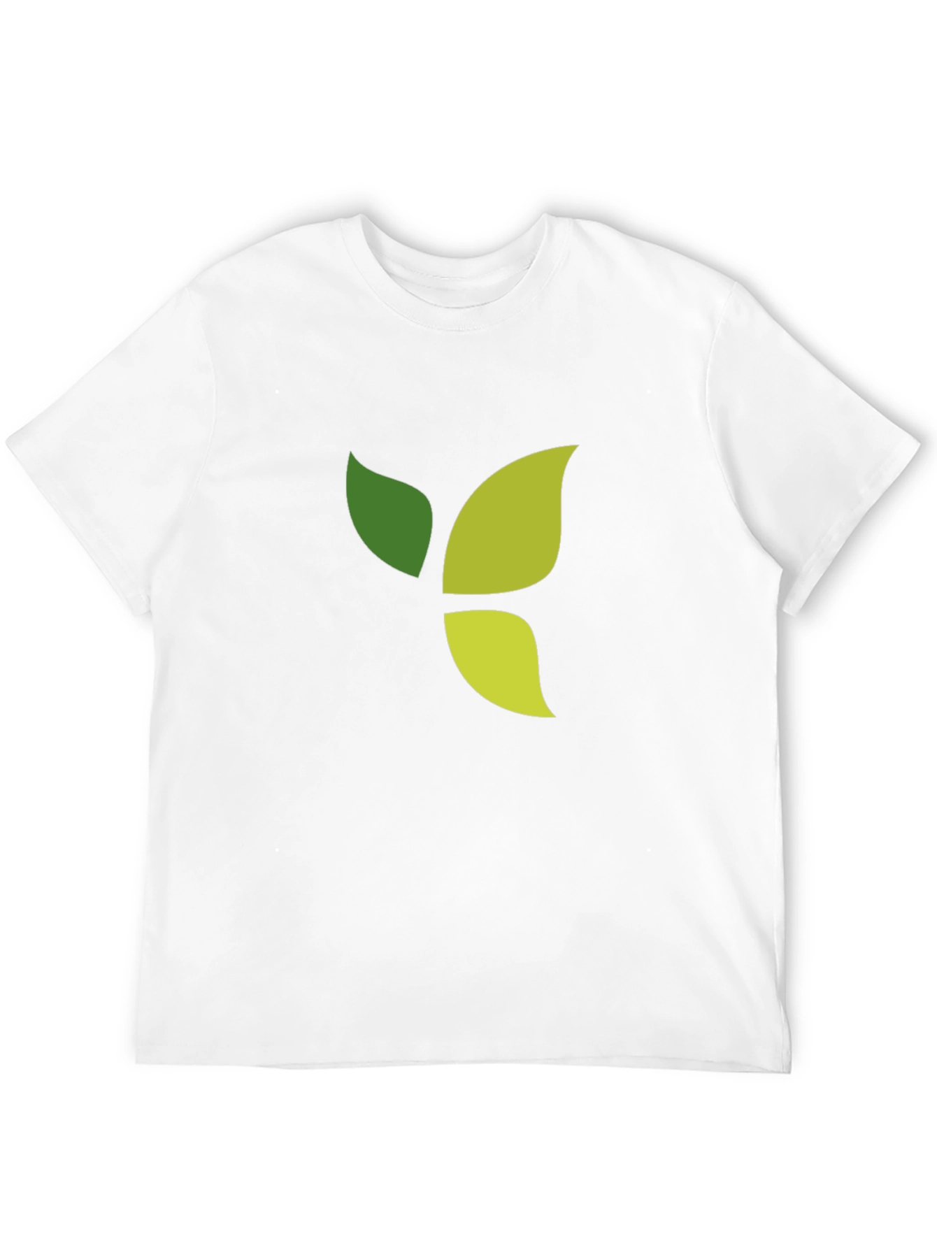 Green Leaf Graphic Black T-Shirt