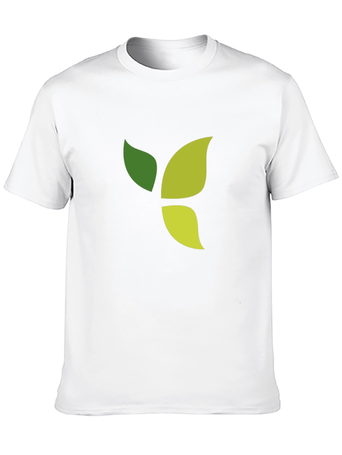 Green Leaf Graphic Black T-Shirt