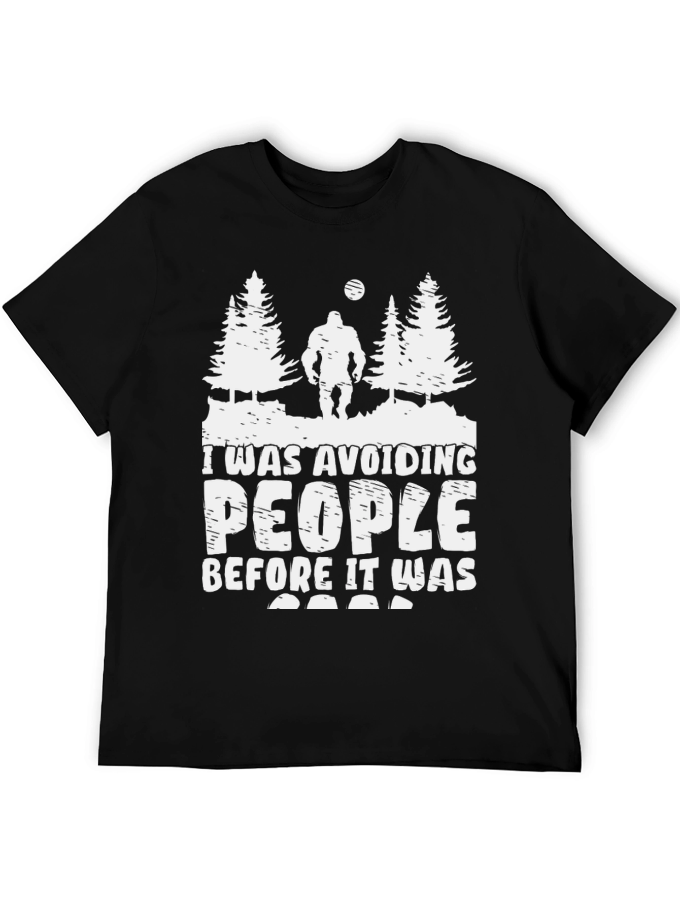 Avoiding People T-Shirt Funny Bigfoot Design
