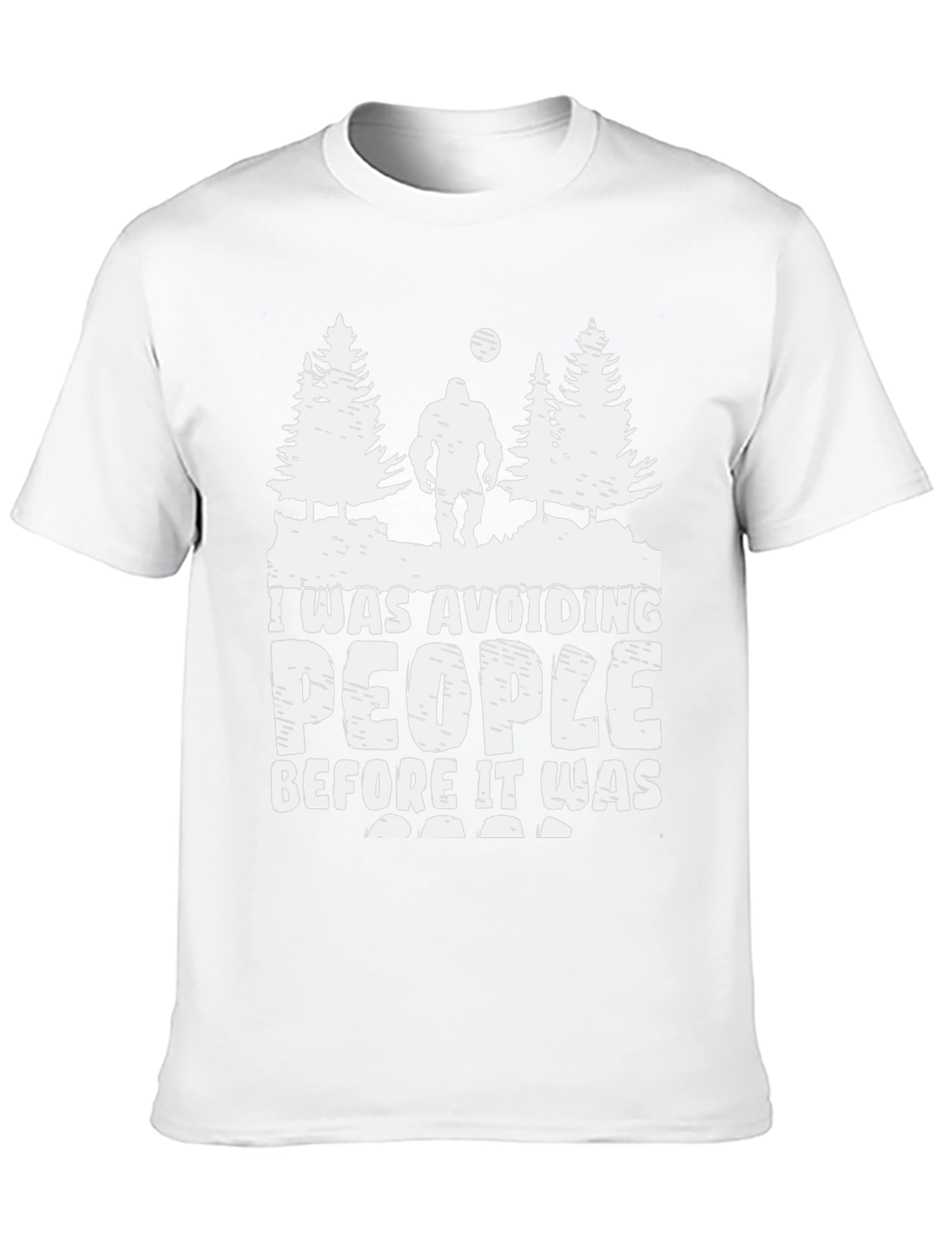 Avoiding People T-Shirt Funny Bigfoot Design