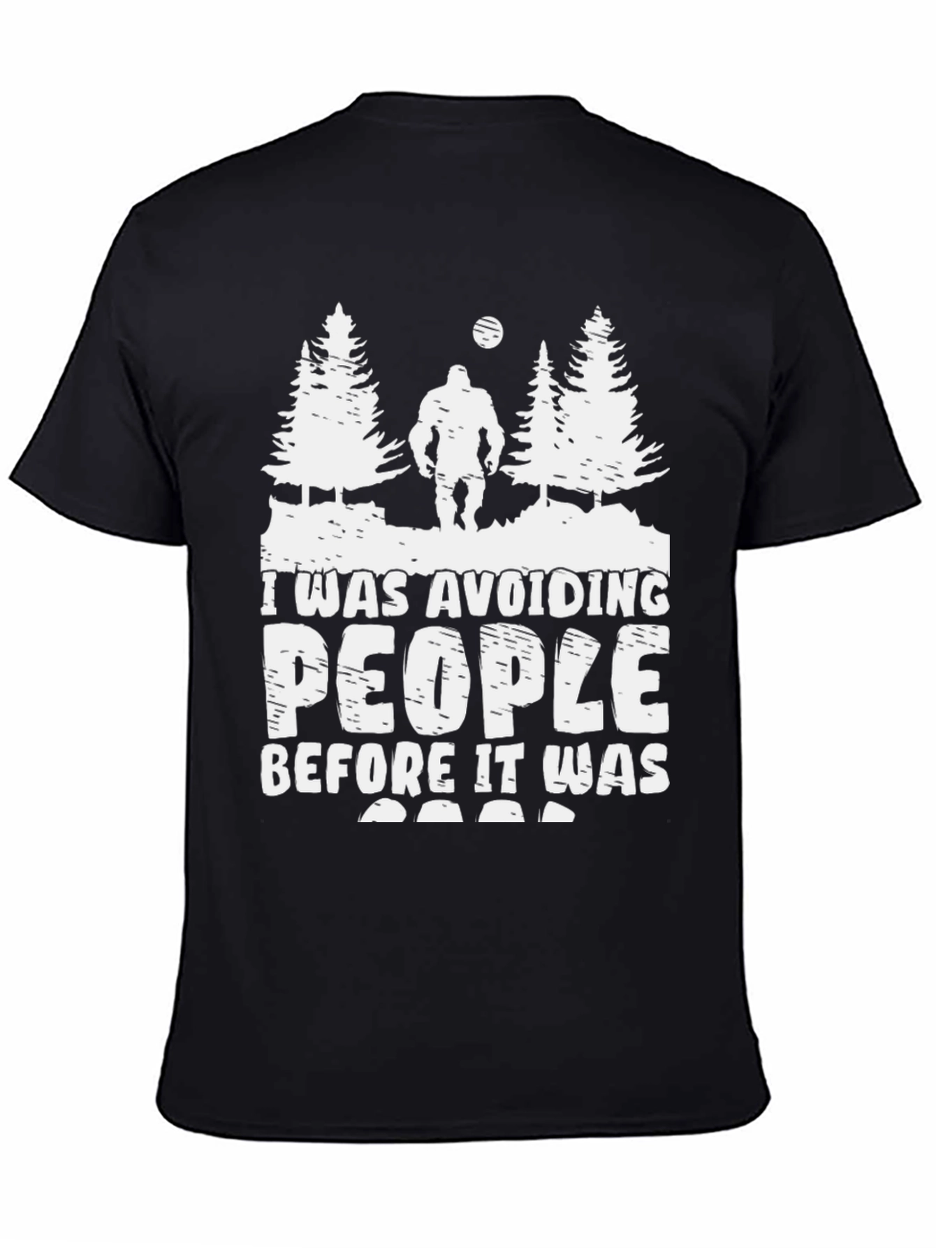Avoiding People T-Shirt Funny Bigfoot Design