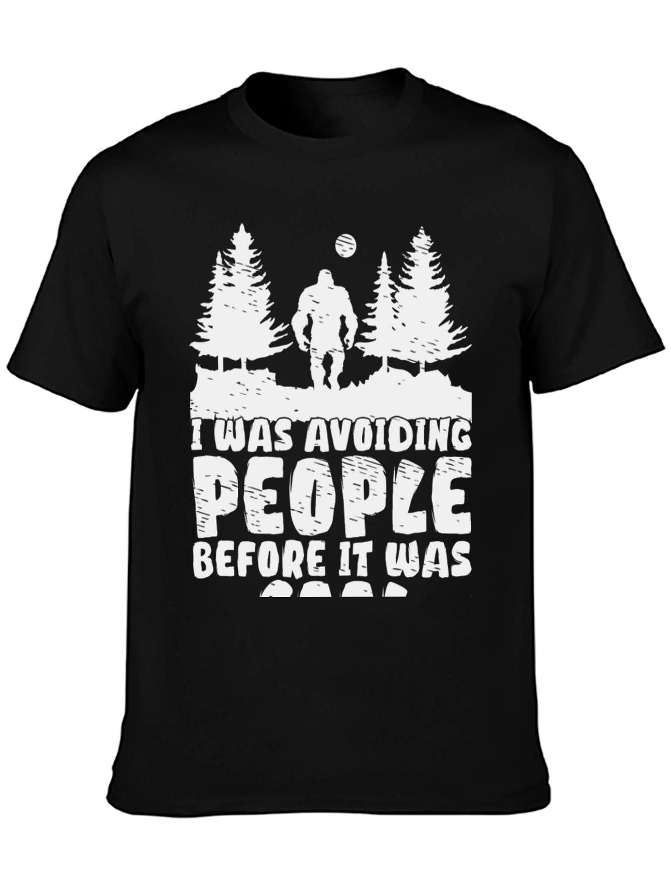 Avoiding People T-Shirt Funny Bigfoot Design