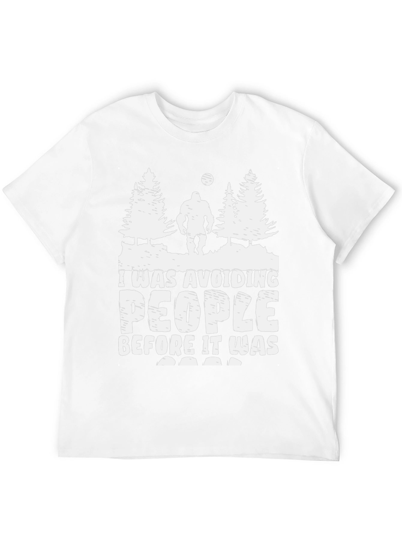 Avoiding People T-Shirt Funny Bigfoot Design