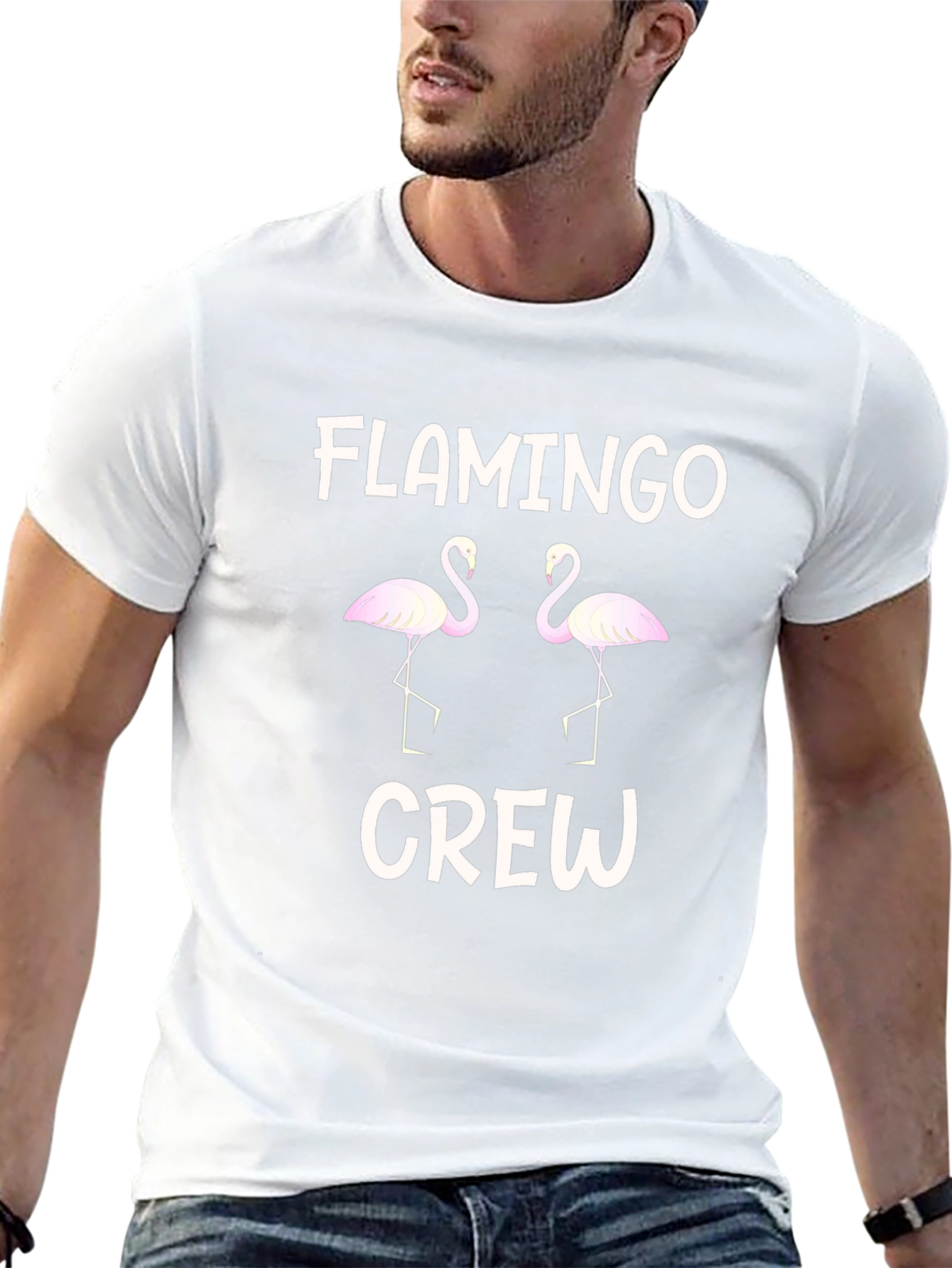 Flamingo Crew T-Shirt - Fun Novelty Tee