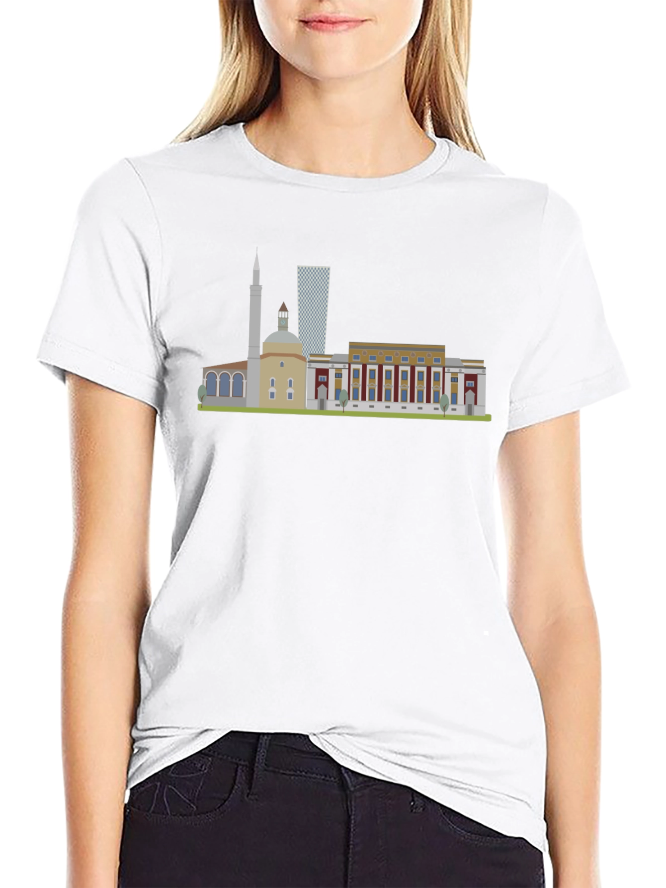 Tirana Albania Skyline Graphic T-Shirt