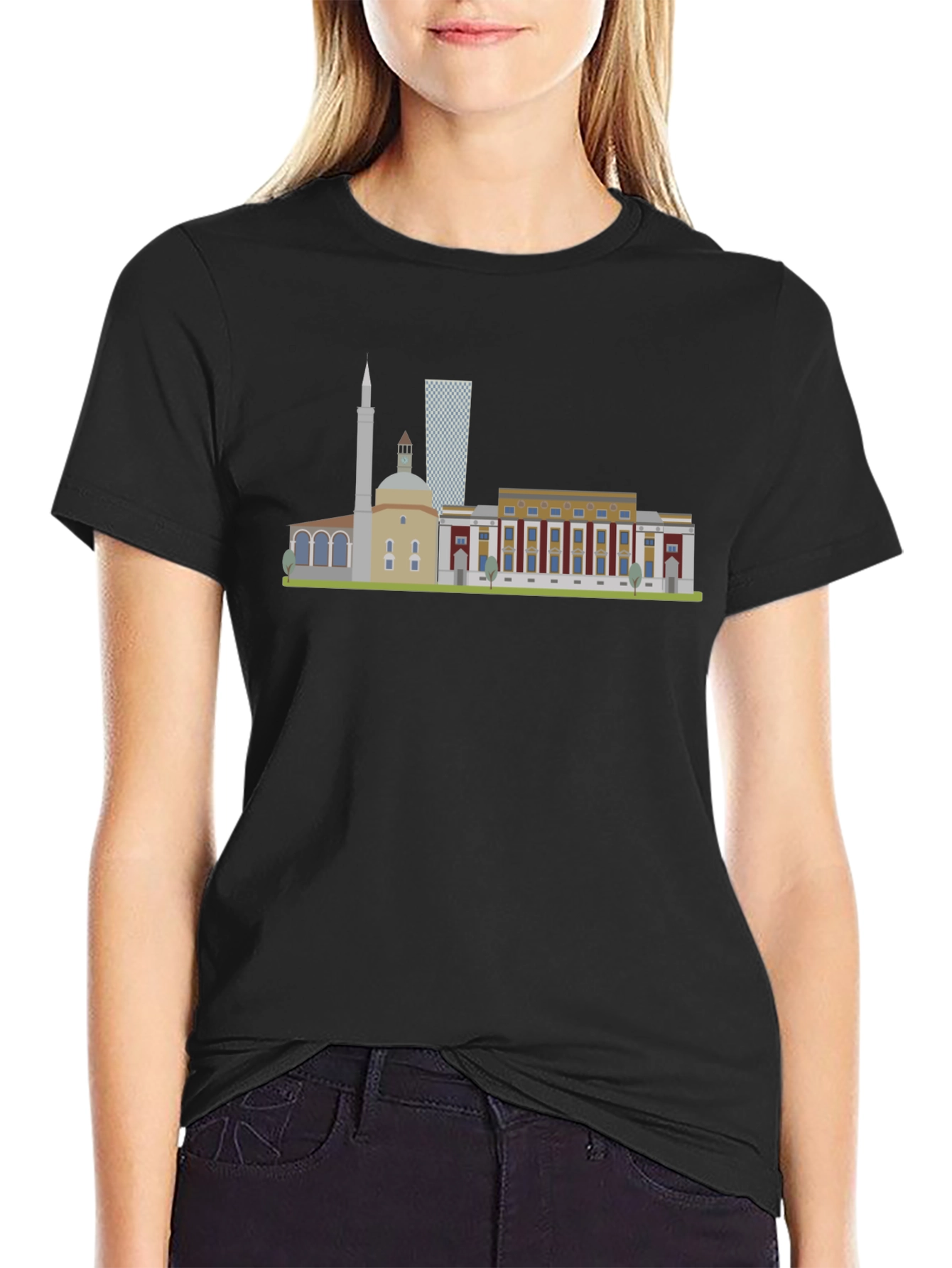 Tirana Albania Skyline Graphic T-Shirt