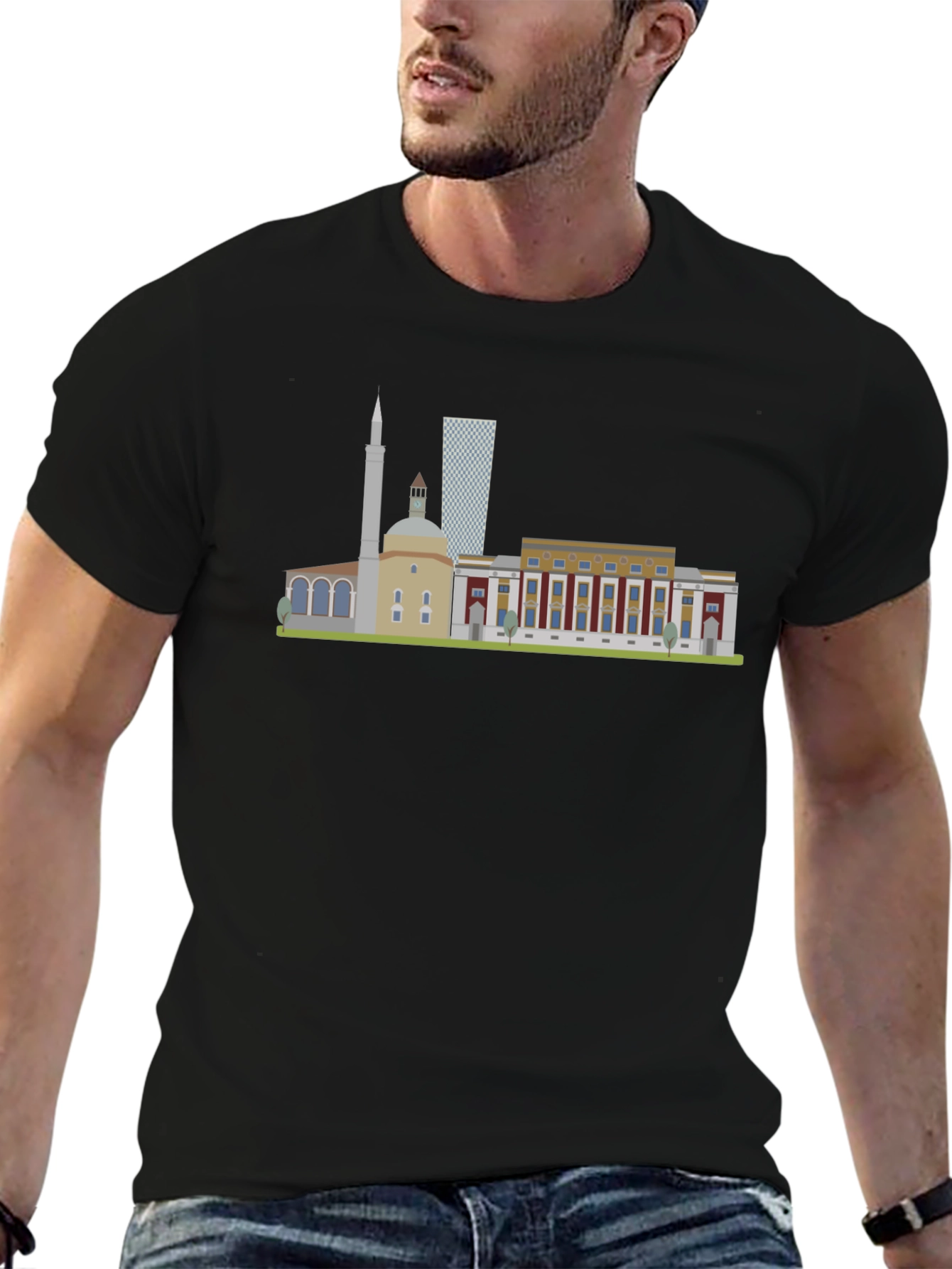Tirana Albania Skyline Graphic T-Shirt