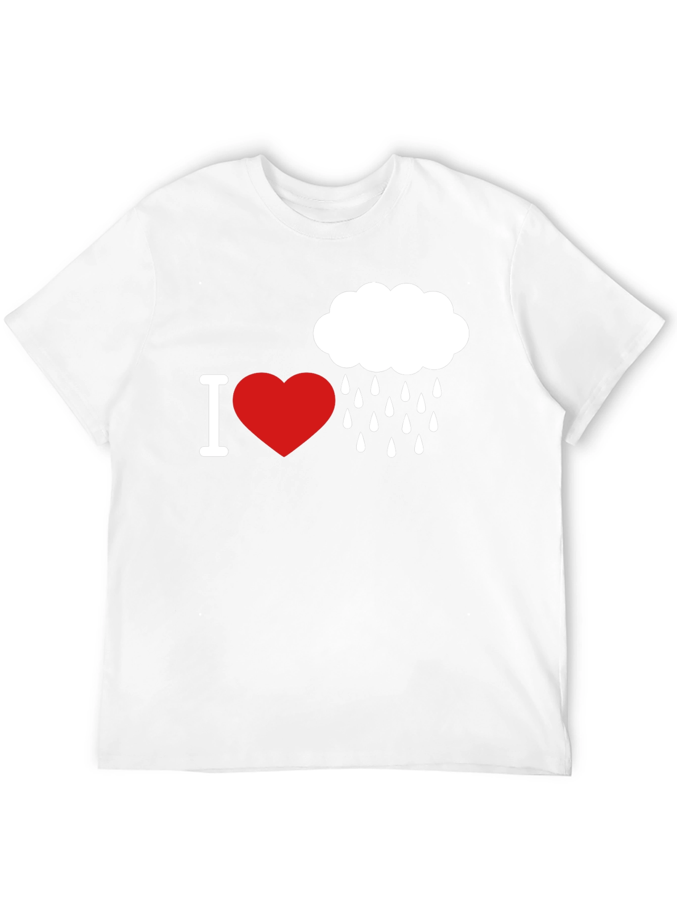 I Heart Rain T-Shirt - Black Graphic Tee