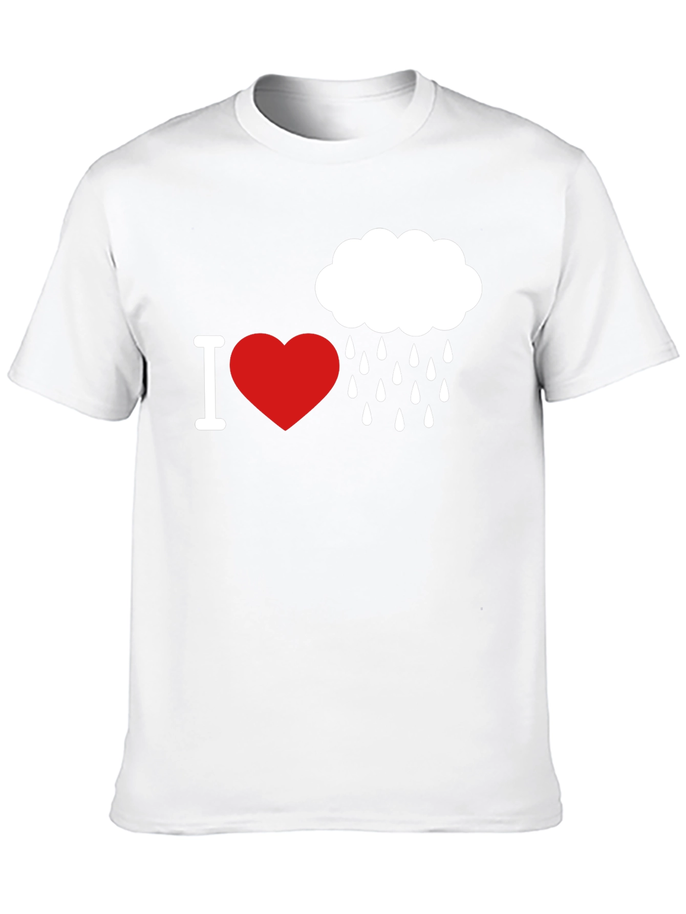 I Heart Rain T-Shirt - Black Graphic Tee
