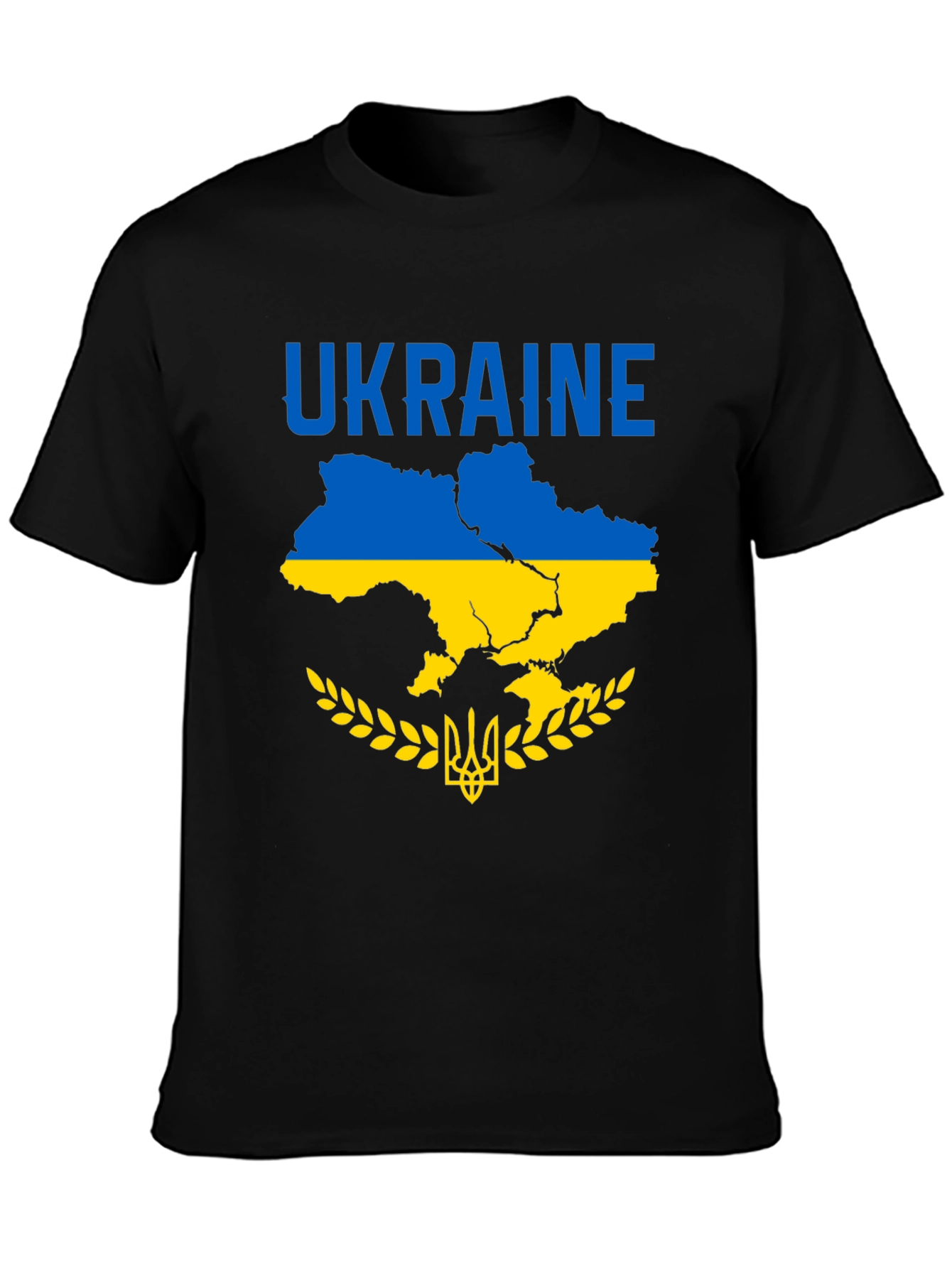 Ukraine Map T-Shirt - Black Unisex Tee