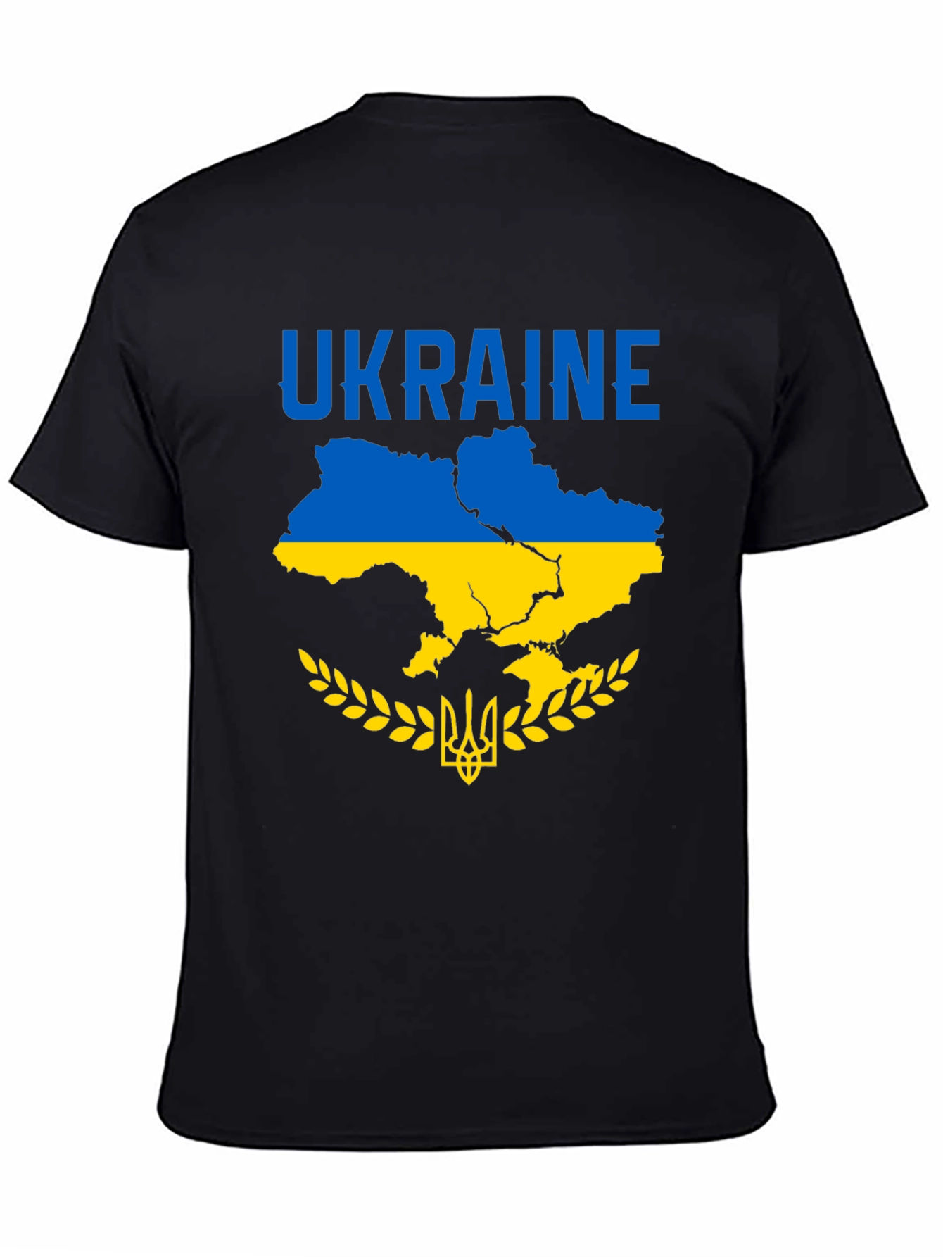 Ukraine Map T-Shirt - Black Unisex Tee