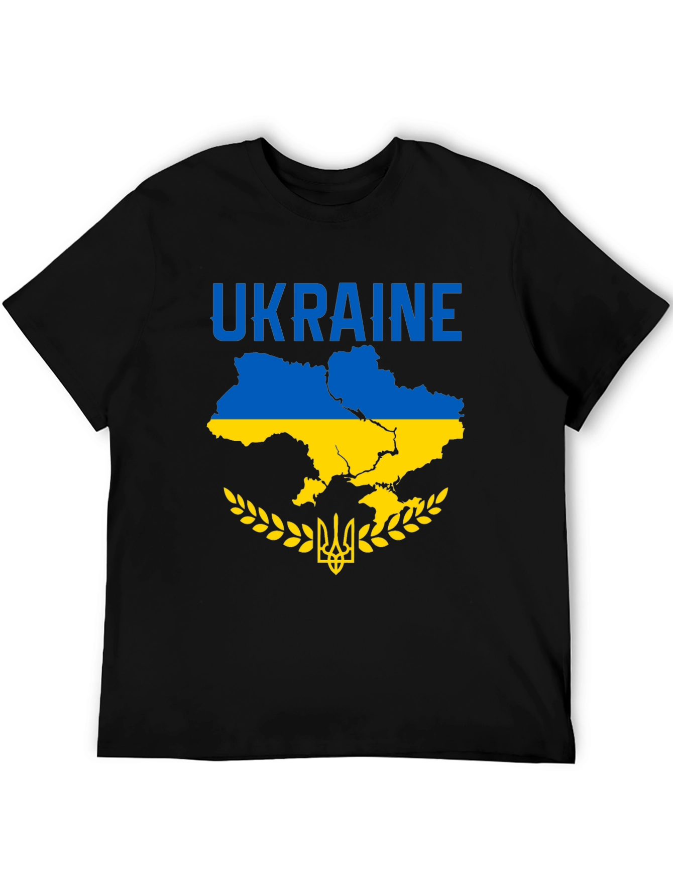 Ukraine Map T-Shirt - Black Unisex Tee