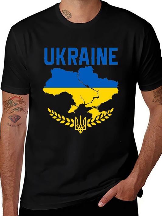 Ukraine Map T-Shirt - Black Unisex Tee