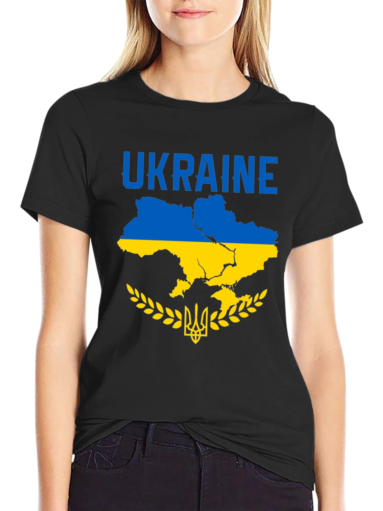 Ukraine Map T-Shirt - Black Unisex Tee