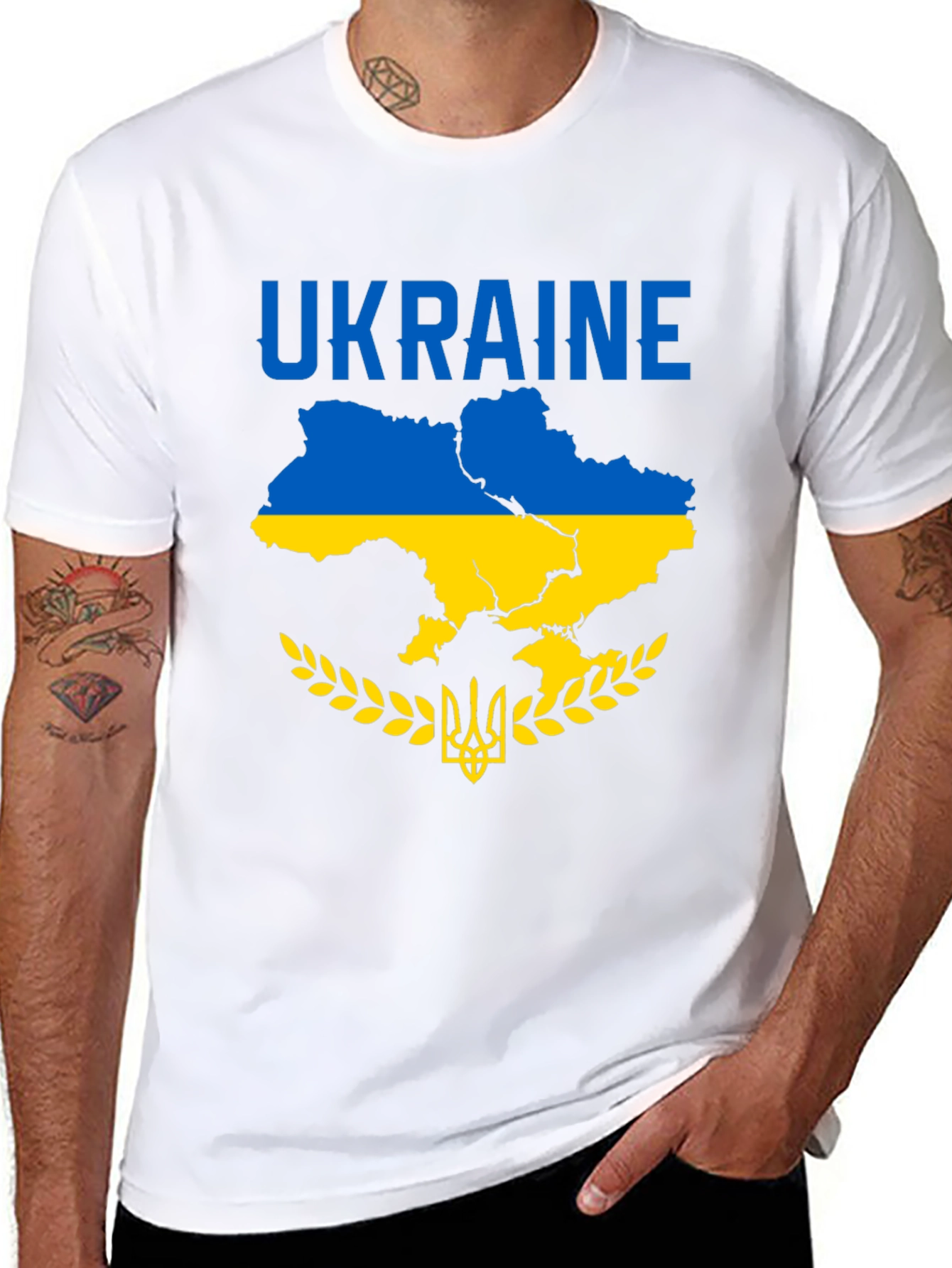 Ukraine Map T-Shirt - Black Unisex Tee