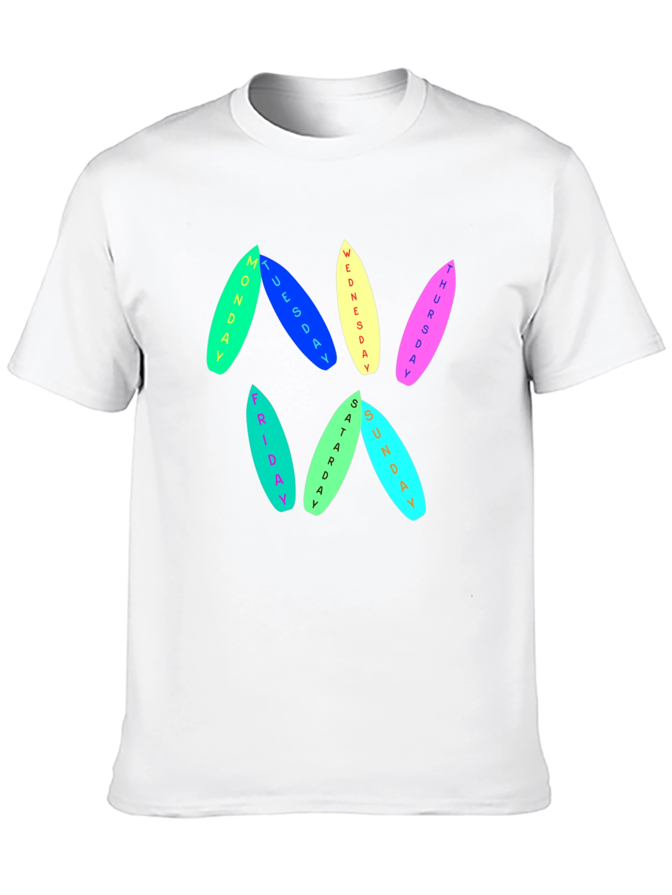 Days of the Week Surfboard T-Shirt
