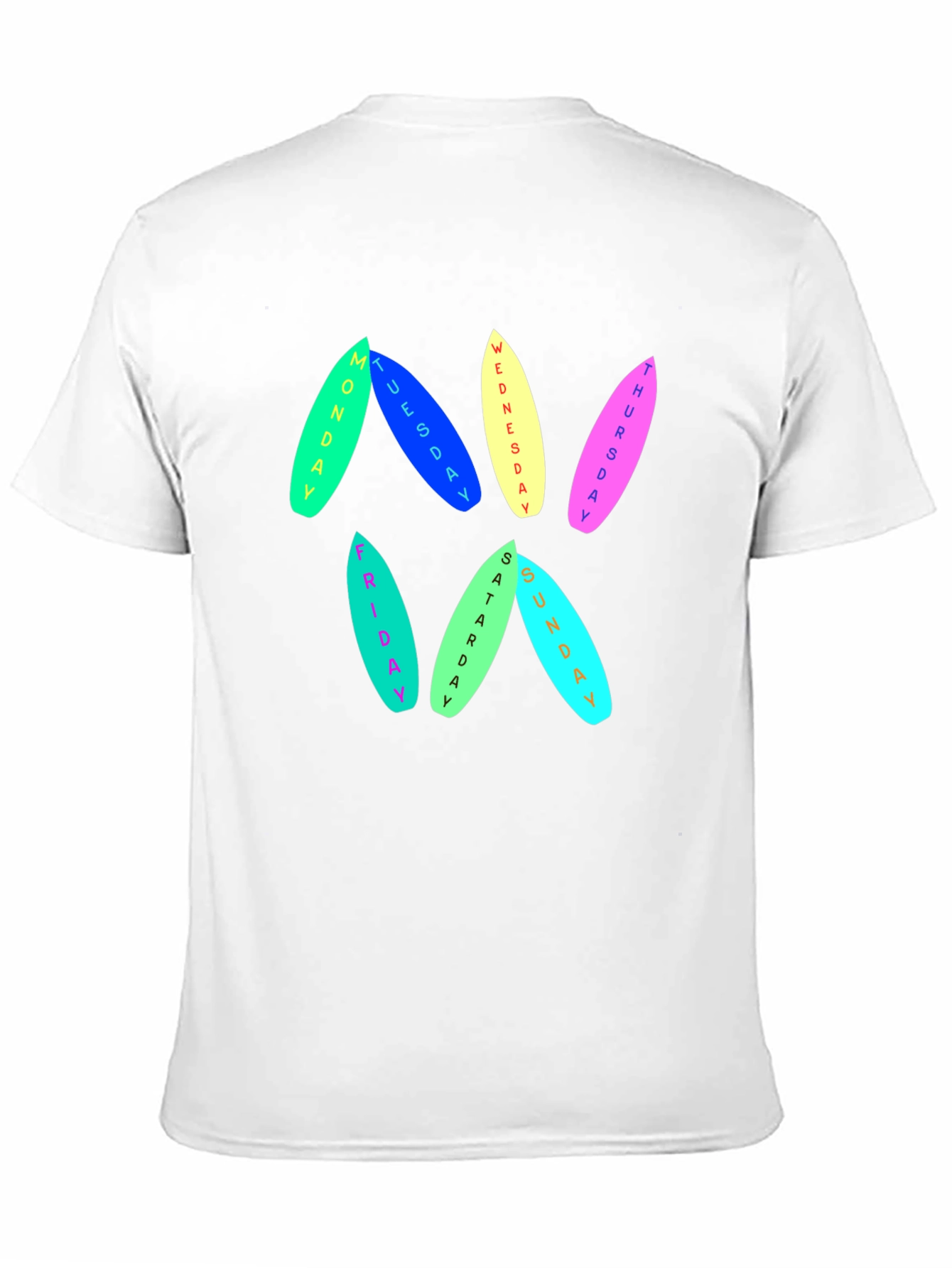 Days of the Week Surfboard T-Shirt