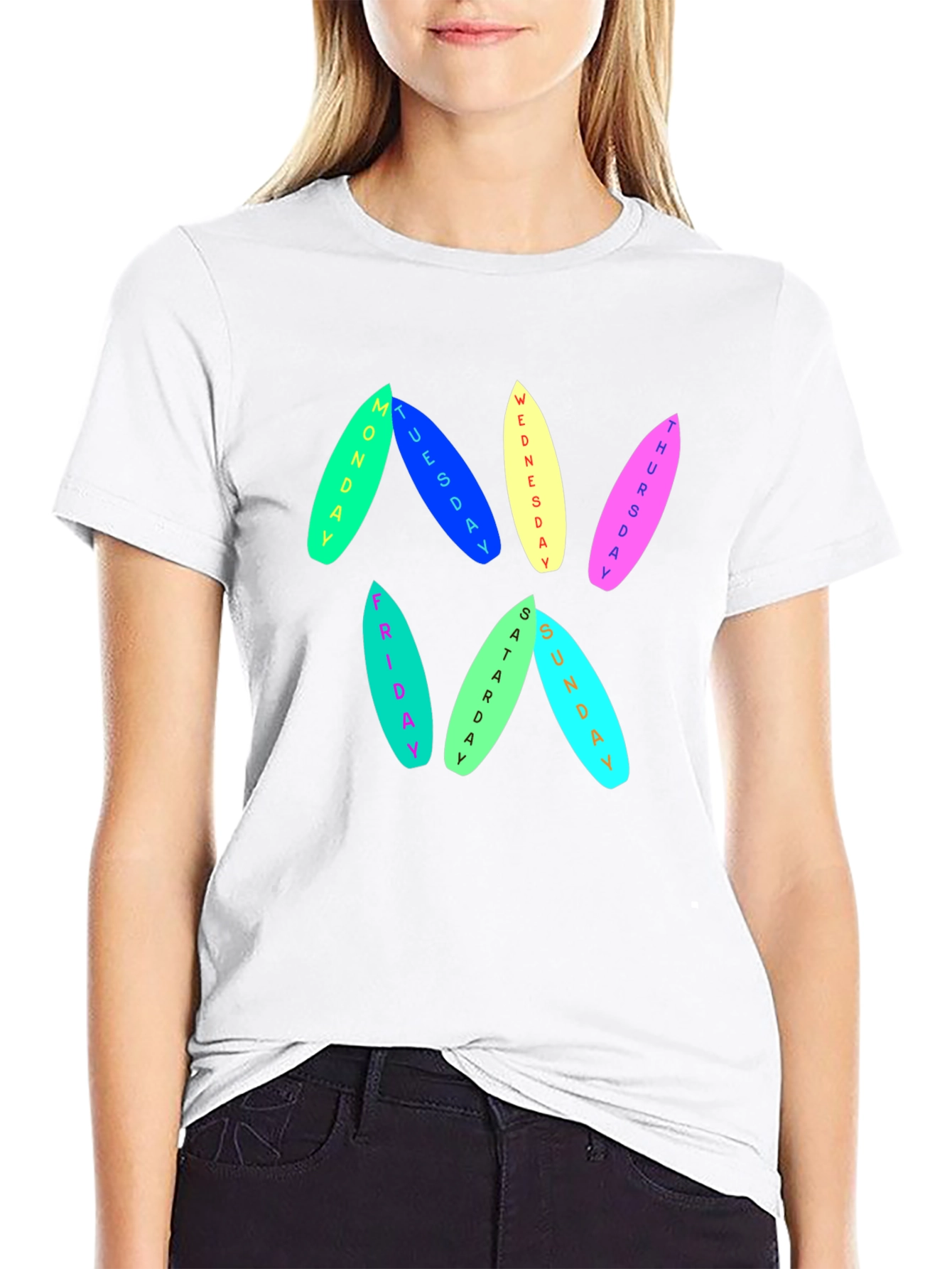 Days of the Week Surfboard T-Shirt