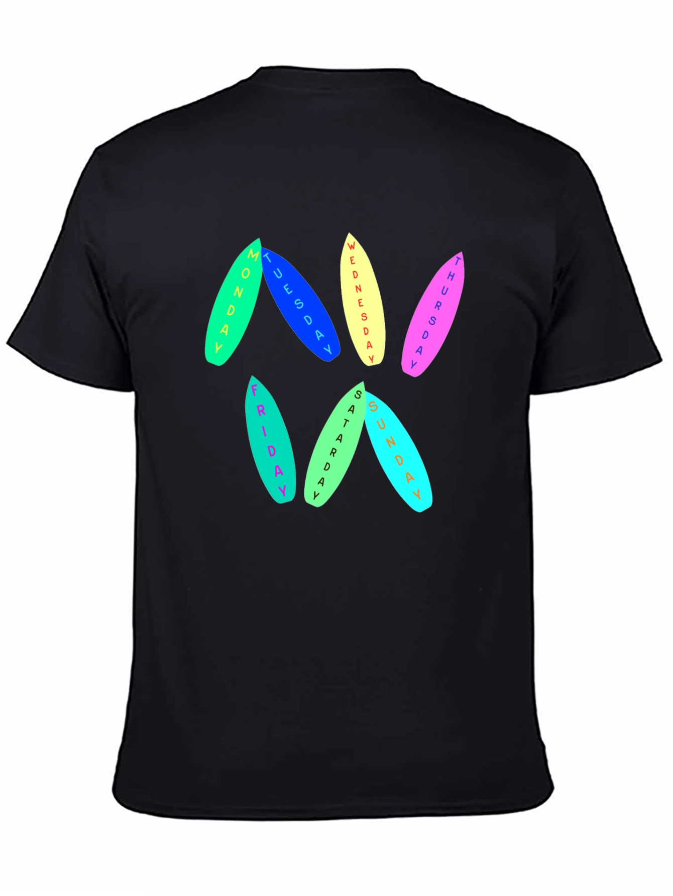 Days of the Week Surfboard T-Shirt