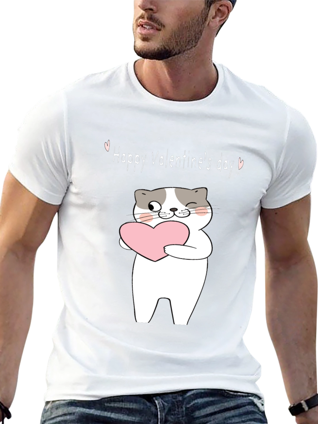 Happy Valentines Day Cat T-Shirt