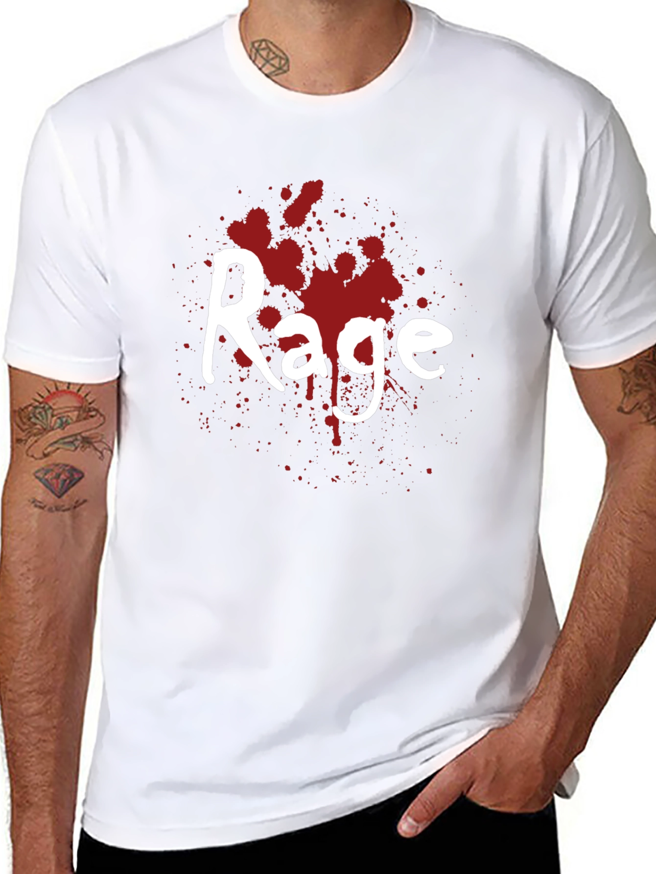 Rage Splatter Graphic Tee - Bold Statement Shirt