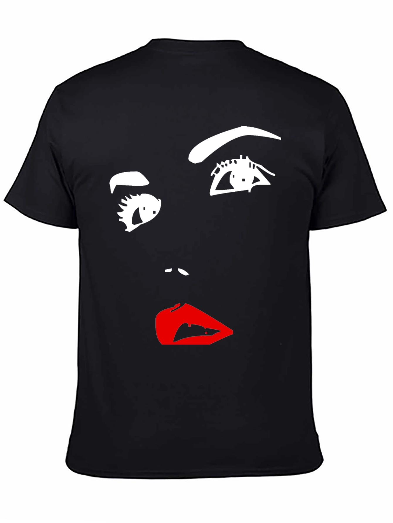 Abstract Face Graphic Tee - Modern Art Shirt