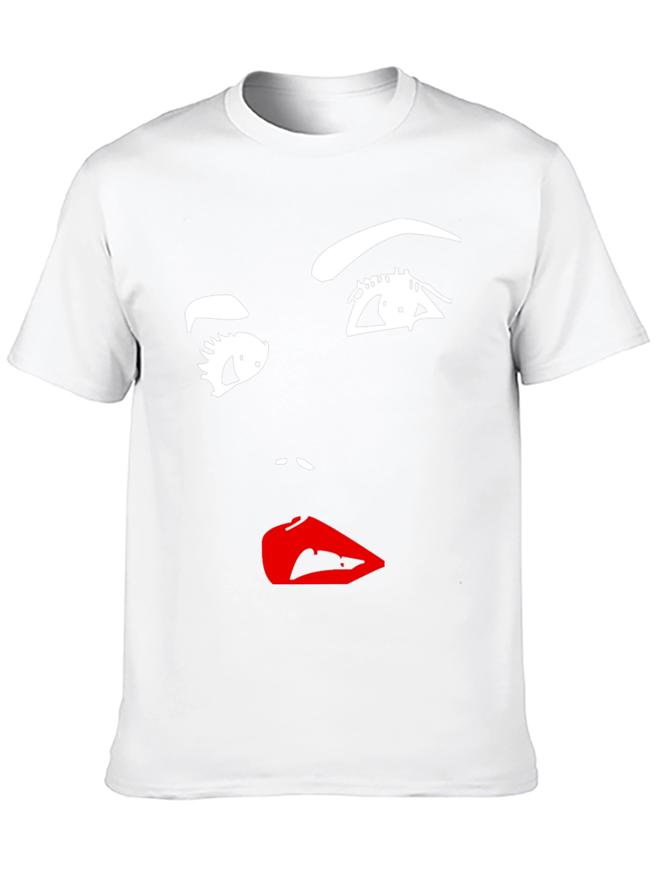 Abstract Face Graphic Tee - Modern Art Shirt