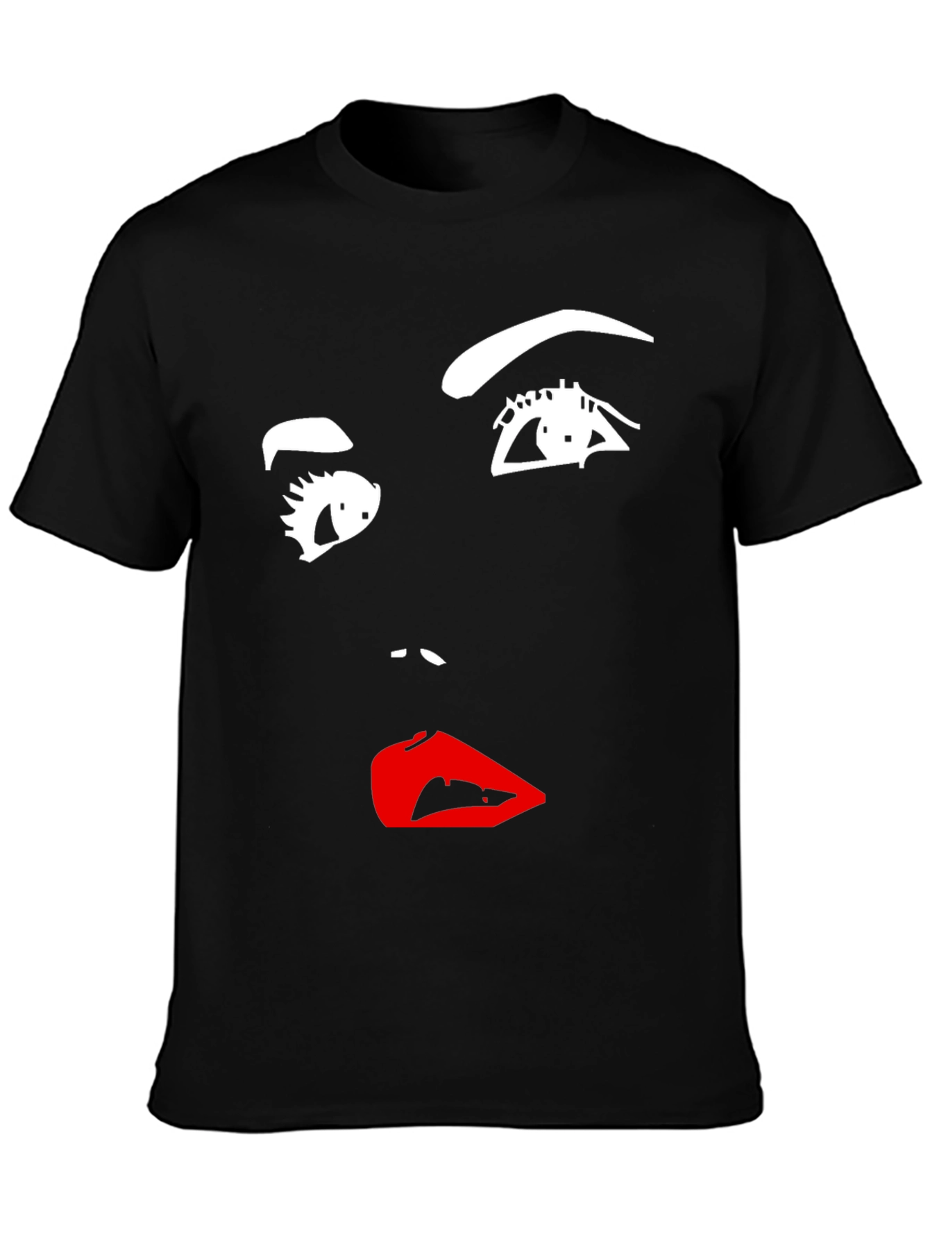 Abstract Face Graphic Tee - Modern Art Shirt