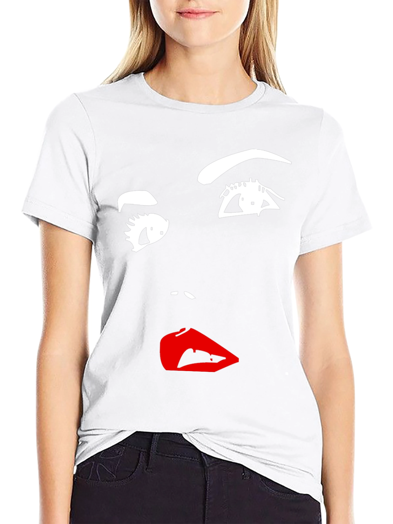 Abstract Face Graphic Tee - Modern Art Shirt
